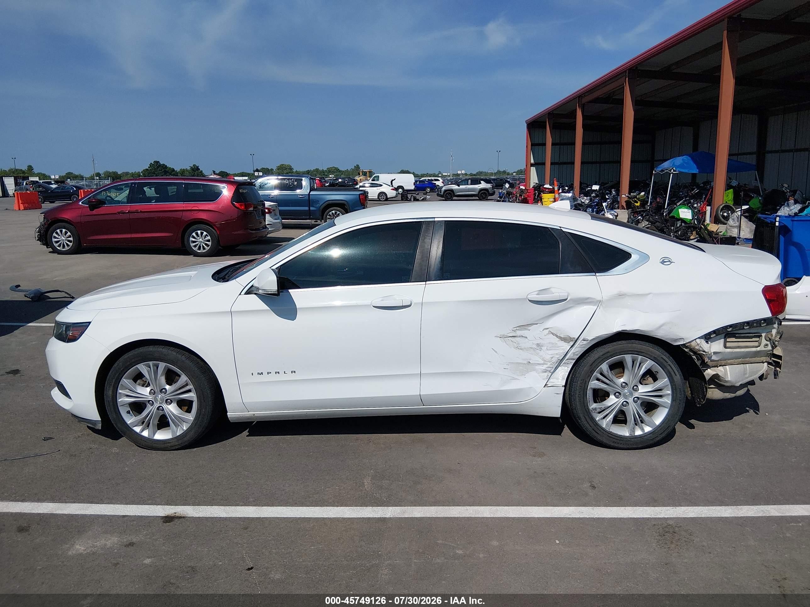 2014 Chevrolet Impala 1lt Белый vin: 2G1115SLXE9111120