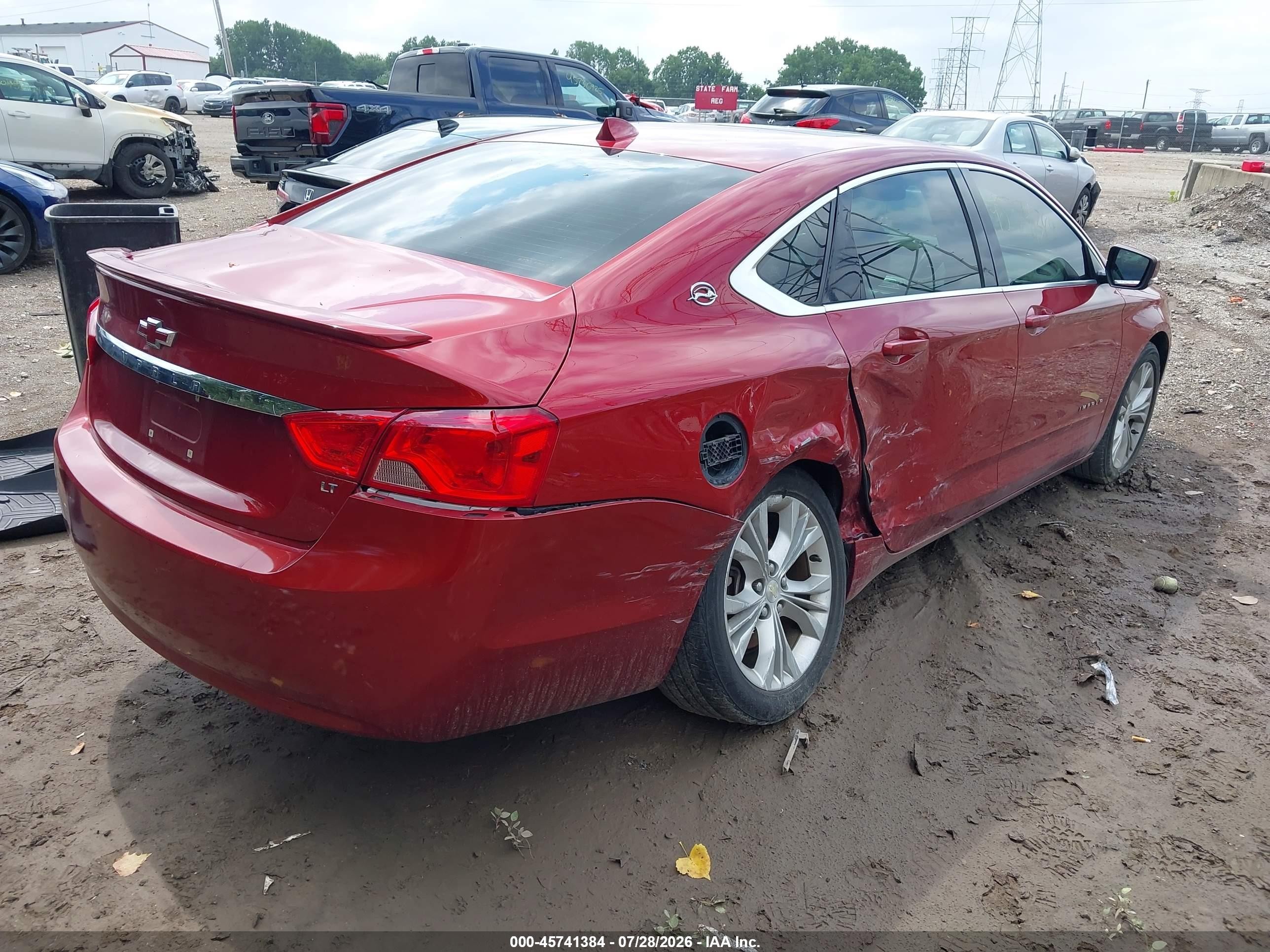 2014 Chevrolet Impala 1lt Red vin: 2G1115SLXE9161046