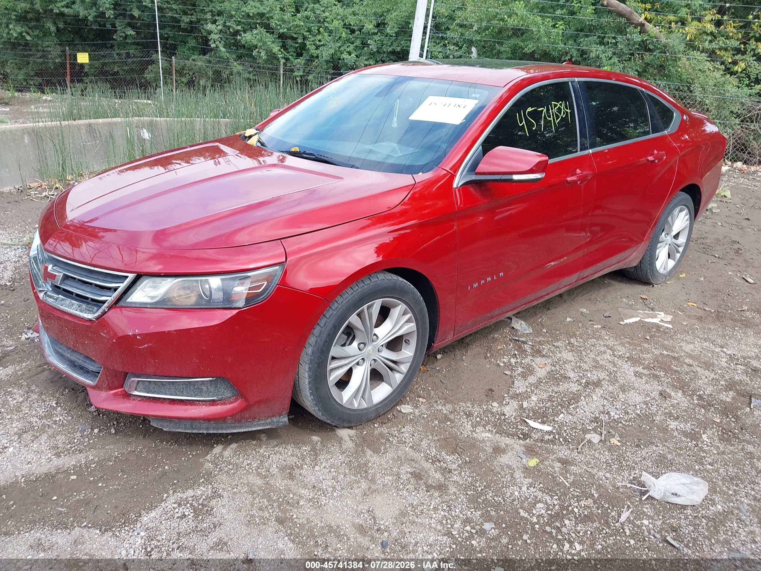 2014 Chevrolet Impala 1lt Red vin: 2G1115SLXE9161046