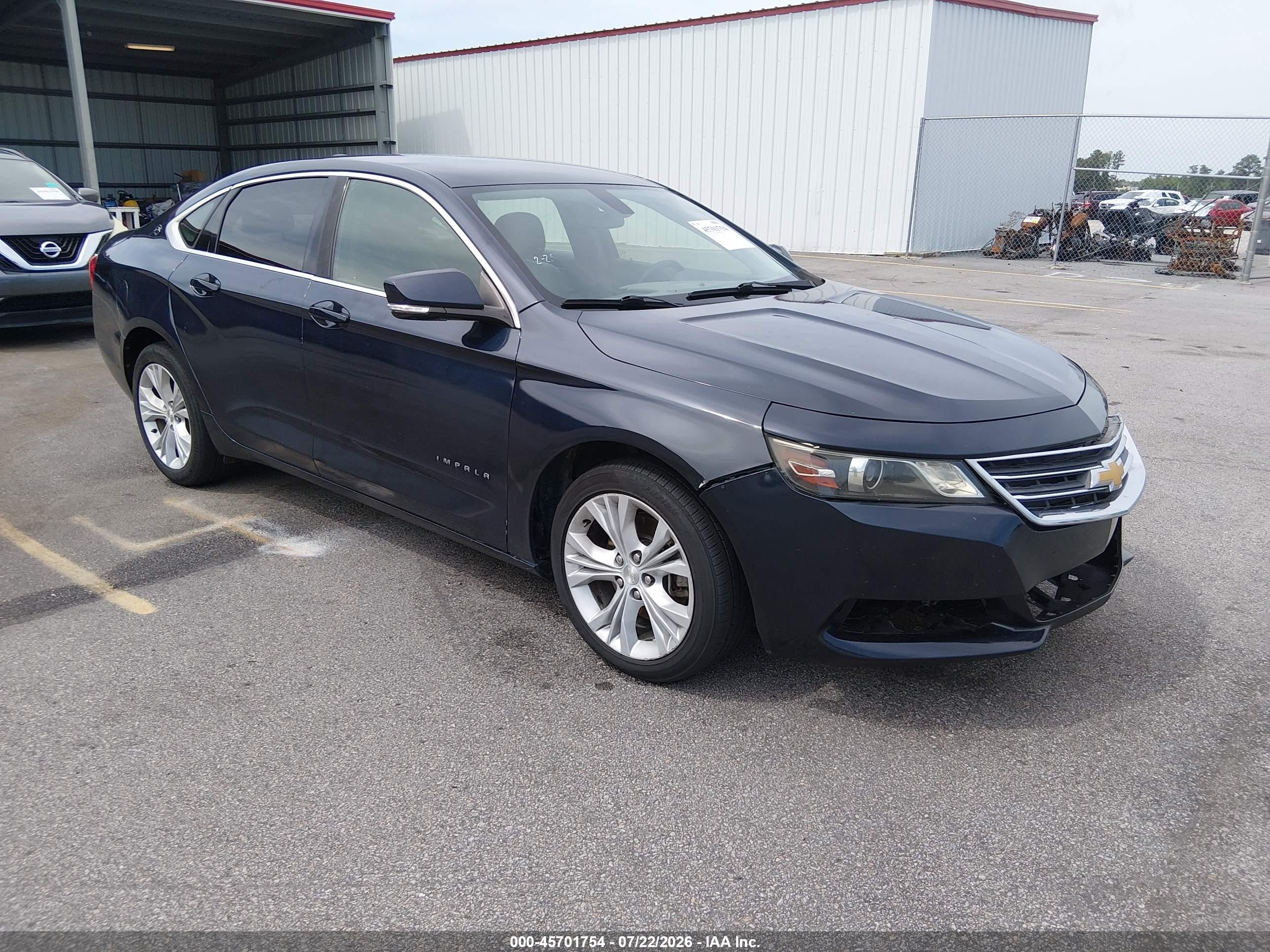 2015 Chevrolet Impala 1lt Dark Blue vin: 2G1115SLXF9133569