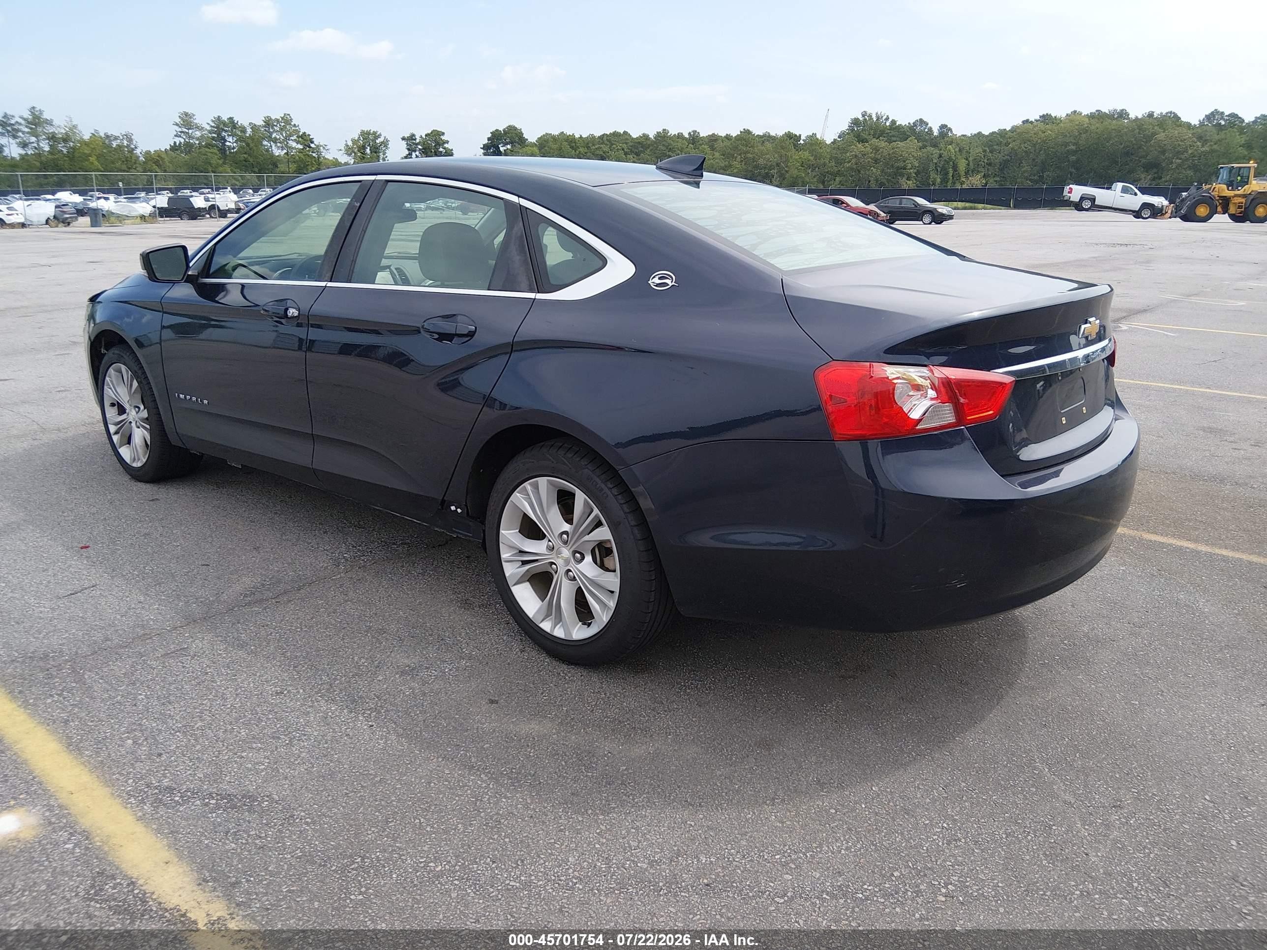 2015 Chevrolet Impala 1lt Dark Blue vin: 2G1115SLXF9133569