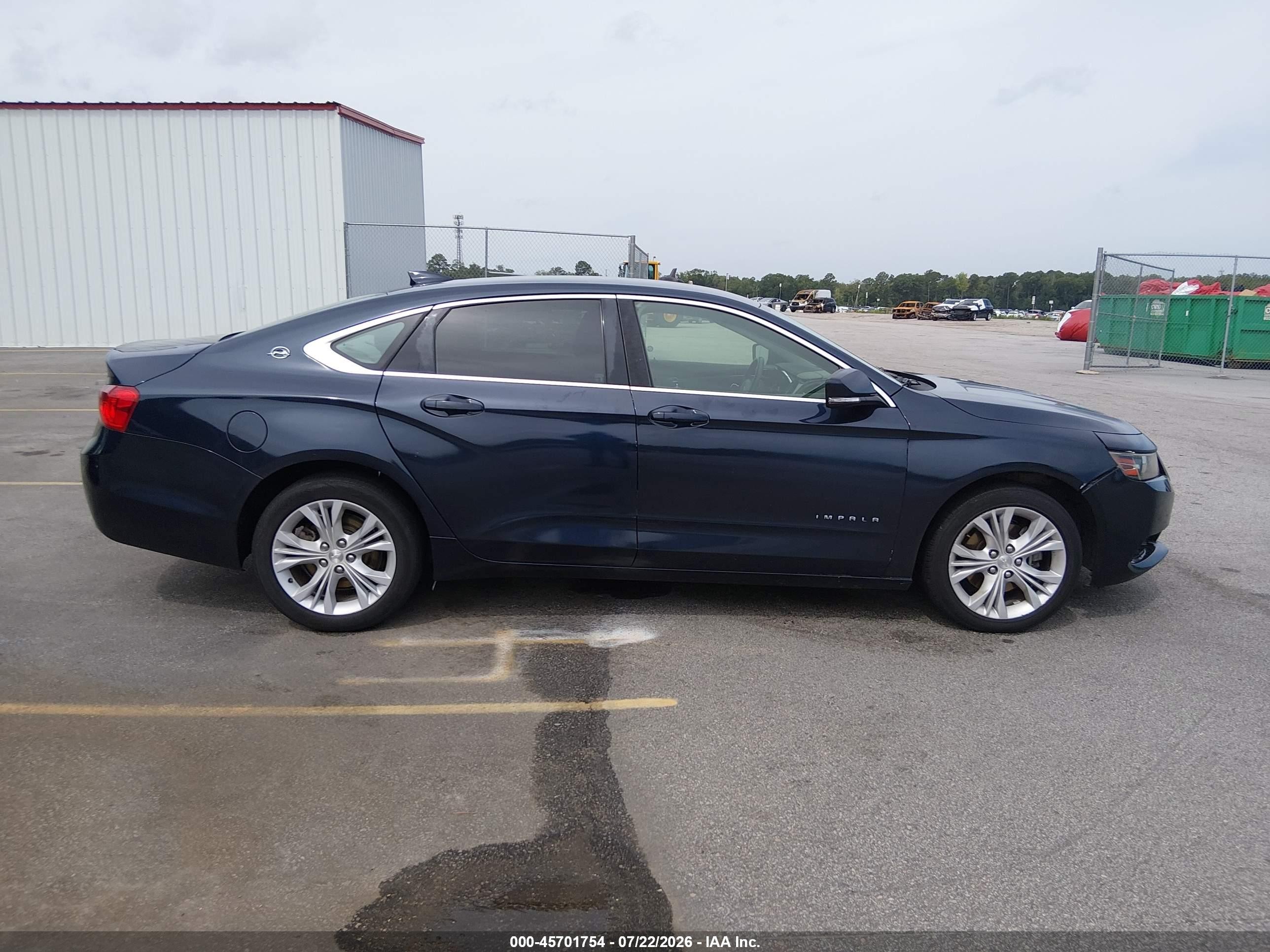 2015 Chevrolet Impala 1lt Dark Blue vin: 2G1115SLXF9133569