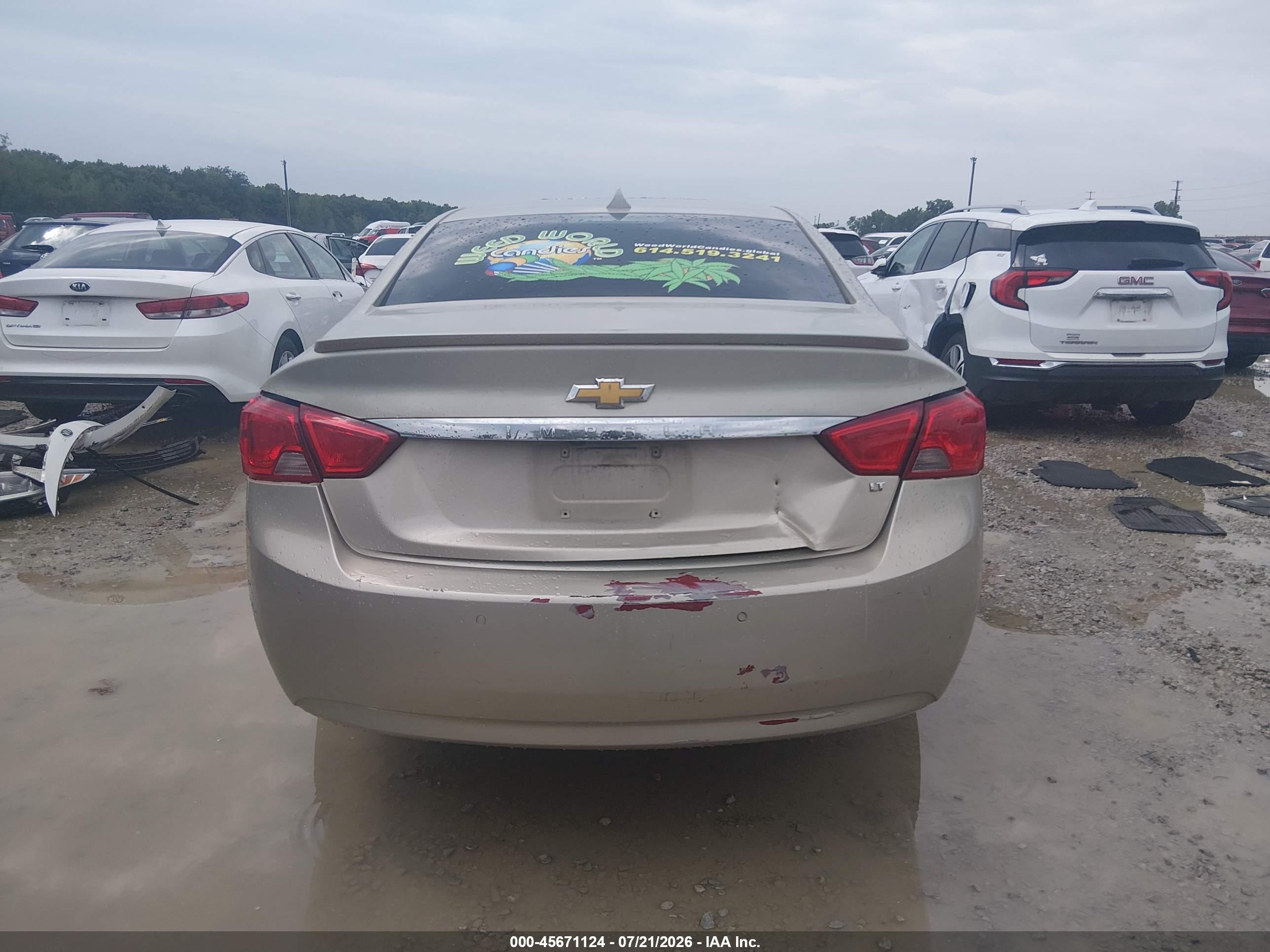 2014 Chevrolet Impala 2lt Beige vin: 2G1125S30E9109082