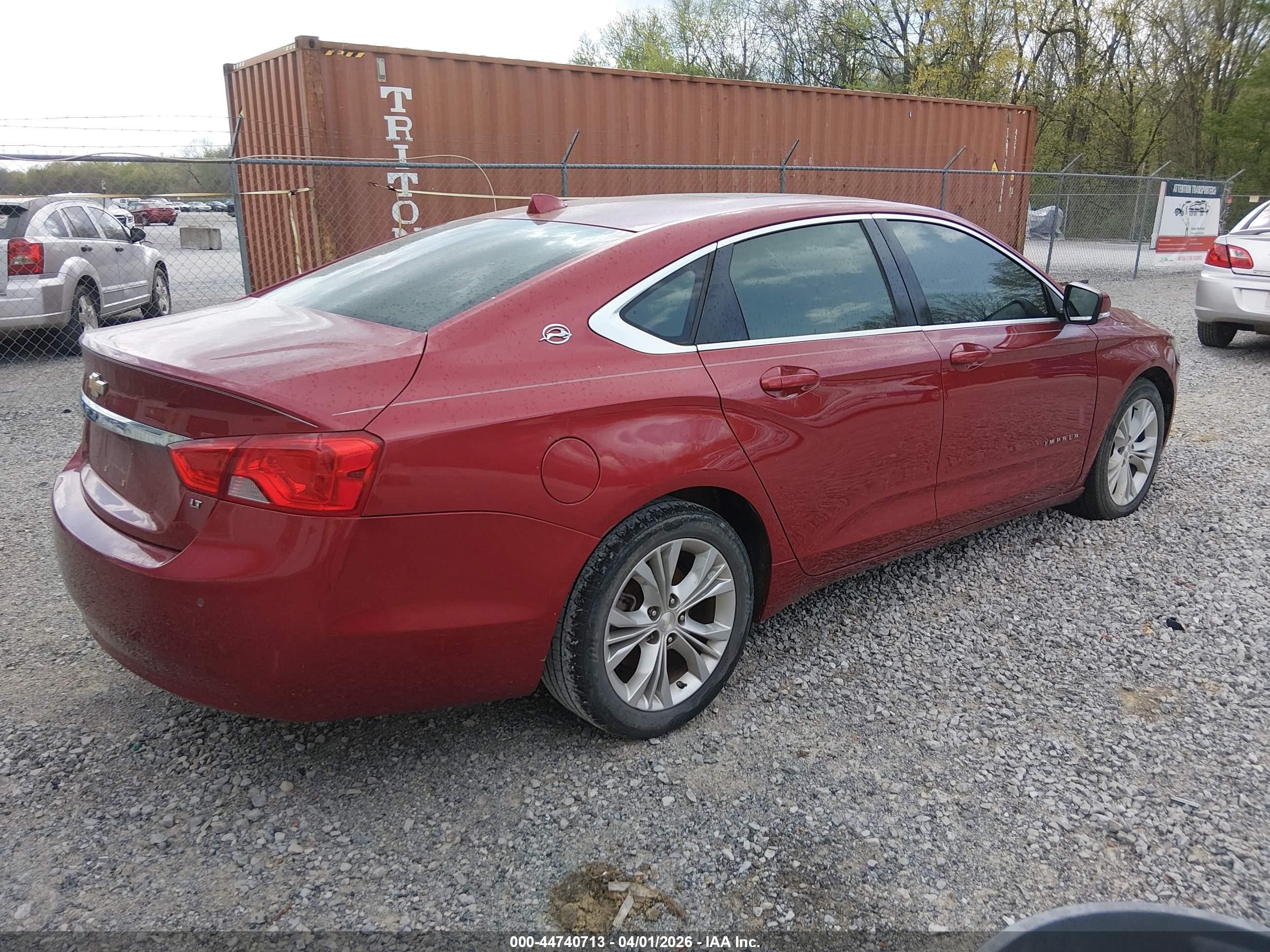 2014 Chevrolet Impala 2lt Red vin: 2G1125S30E9201549