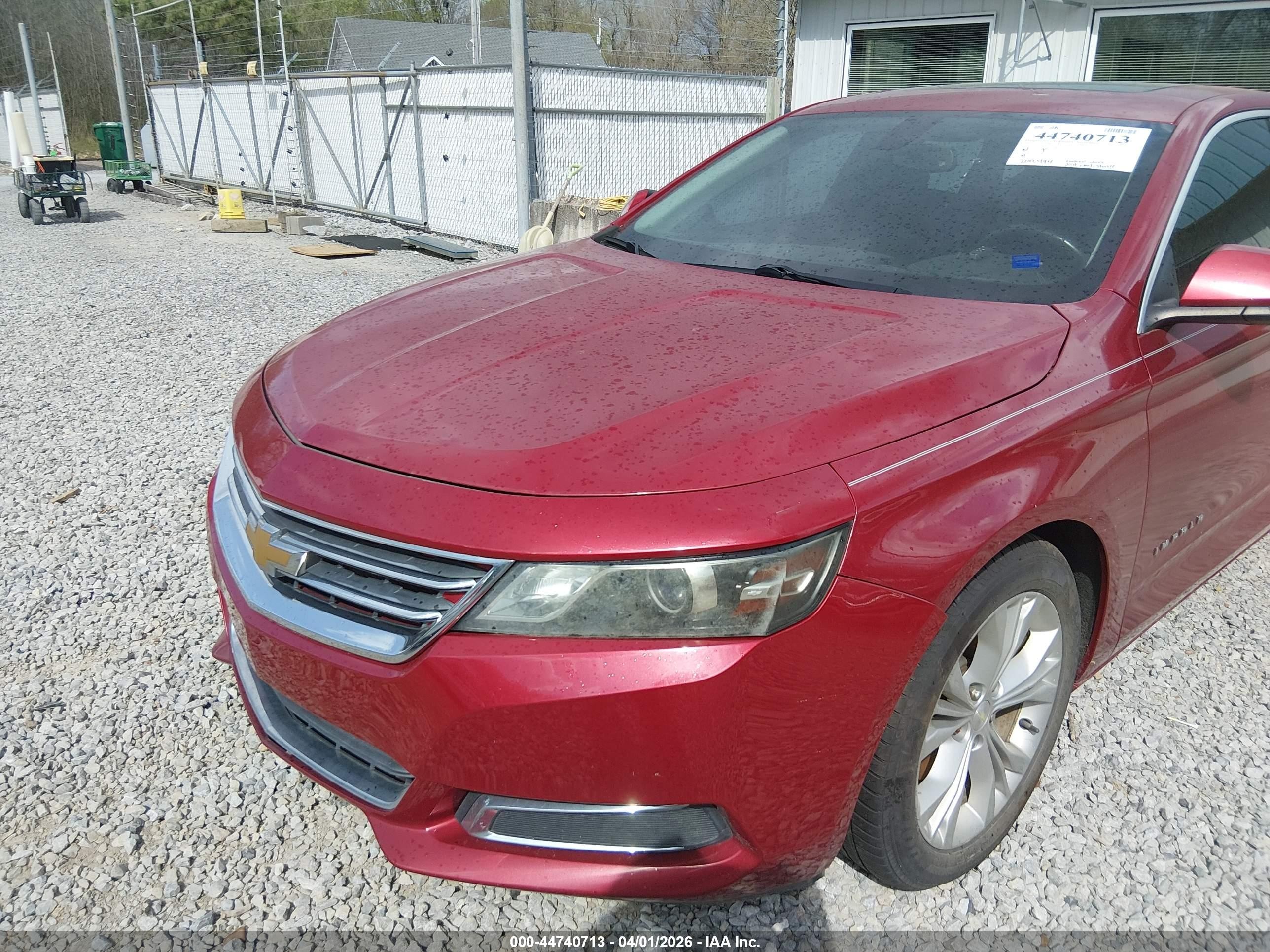 2014 Chevrolet Impala 2lt Red vin: 2G1125S30E9201549