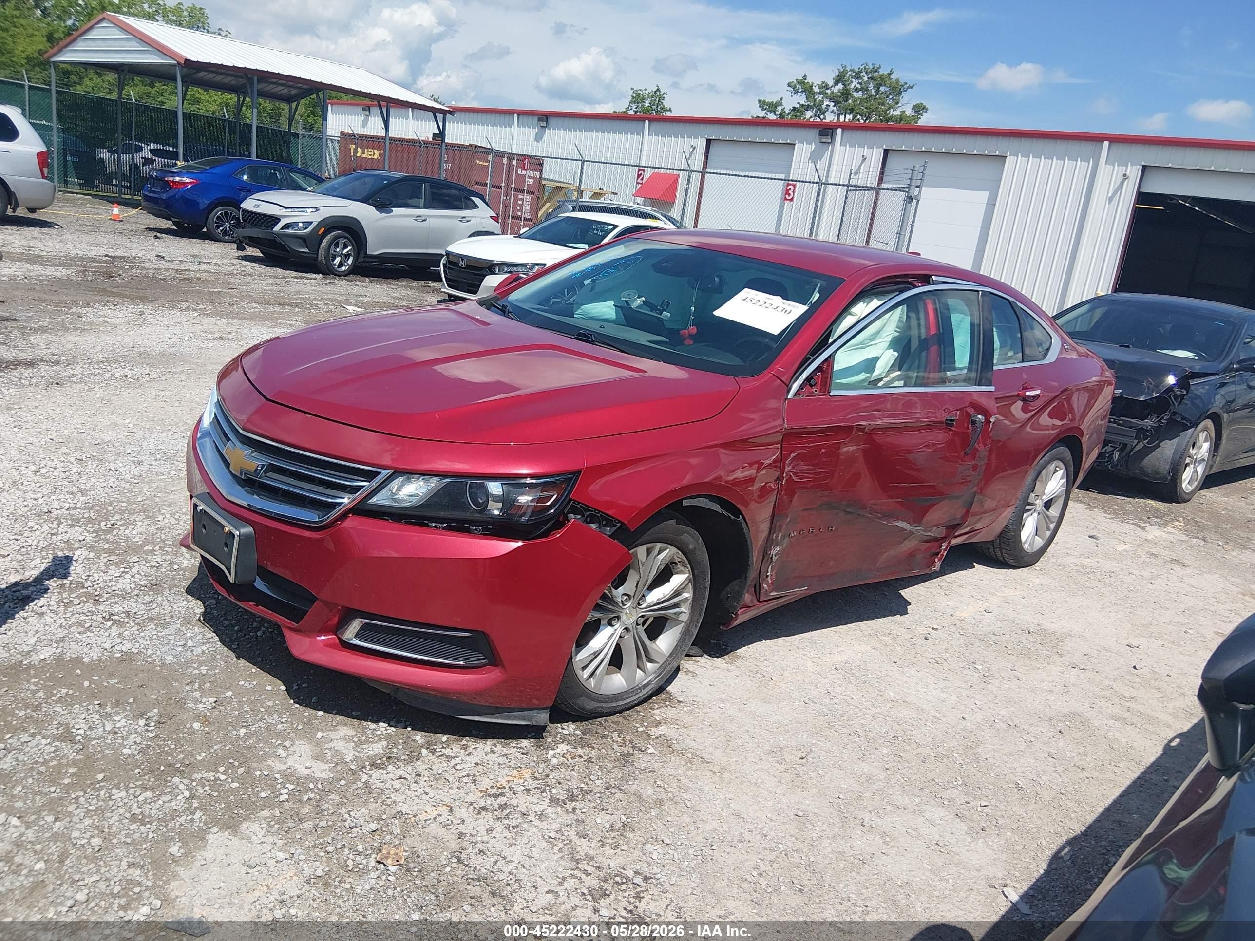 2015 Chevrolet Impala 2lt Красный vin: 2G1125S30F9211869