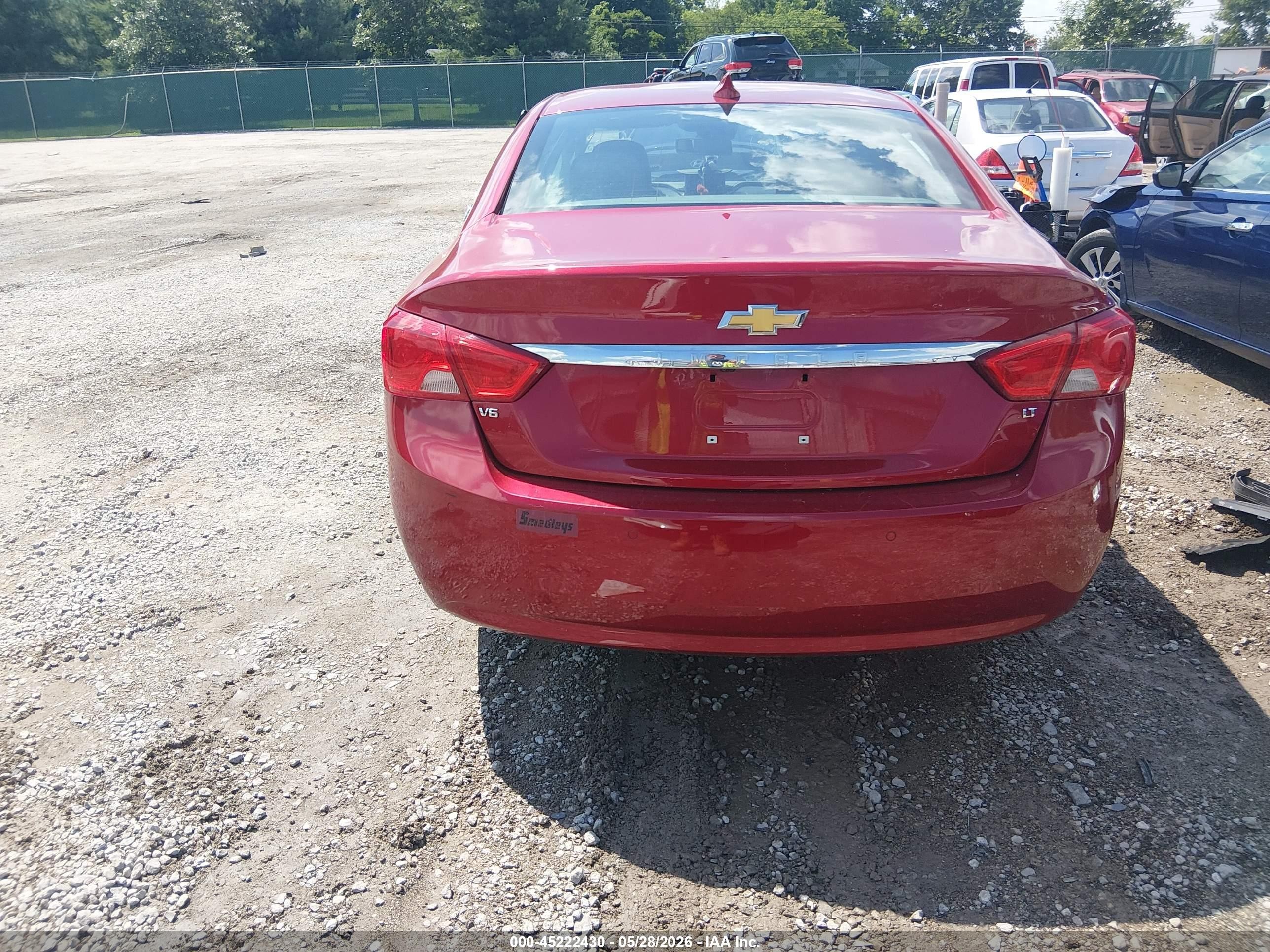 2015 Chevrolet Impala 2lt Красный vin: 2G1125S30F9211869