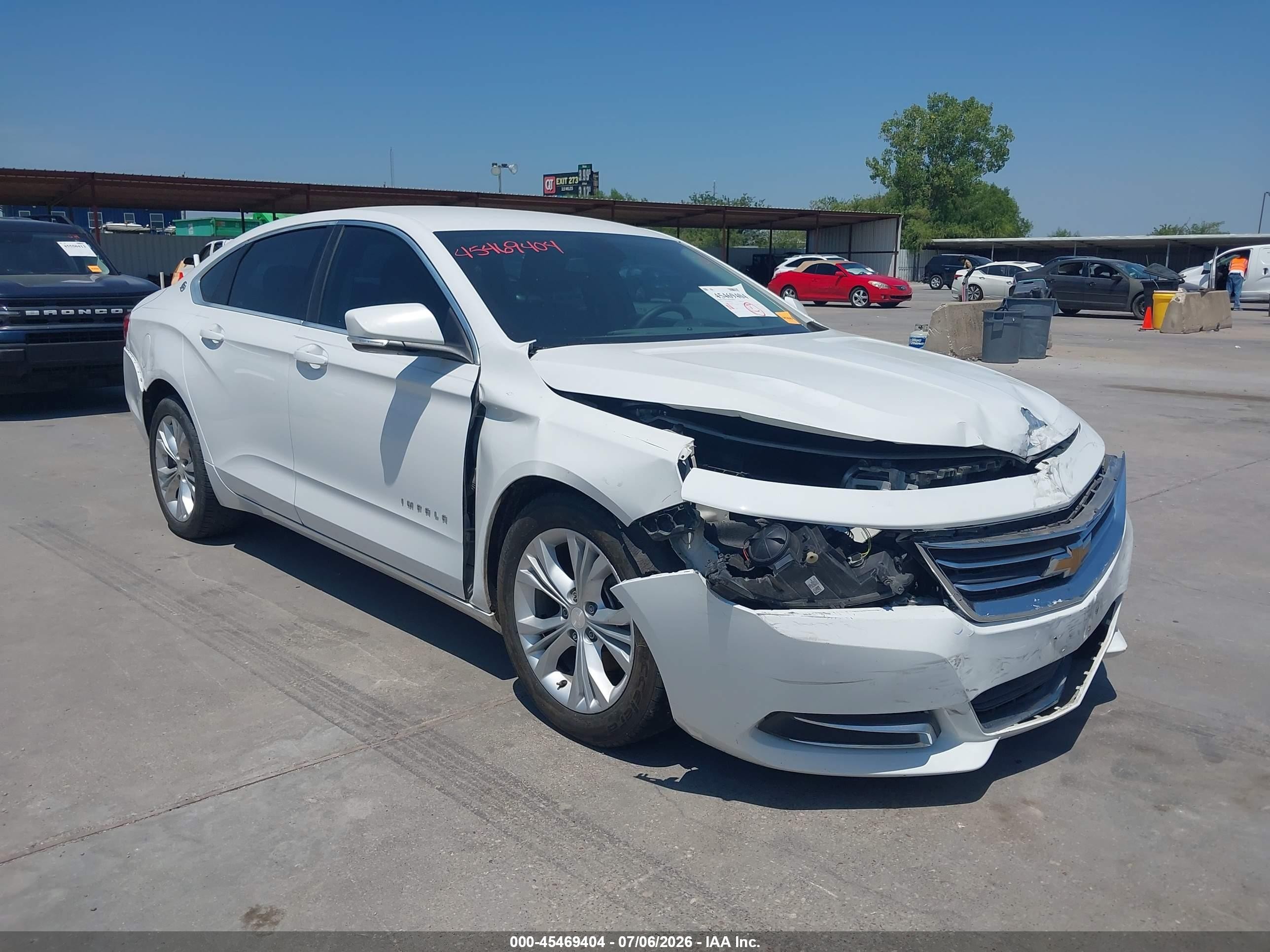 2014 Chevrolet Impala 2lt White vin: 2G1125S31E9102304