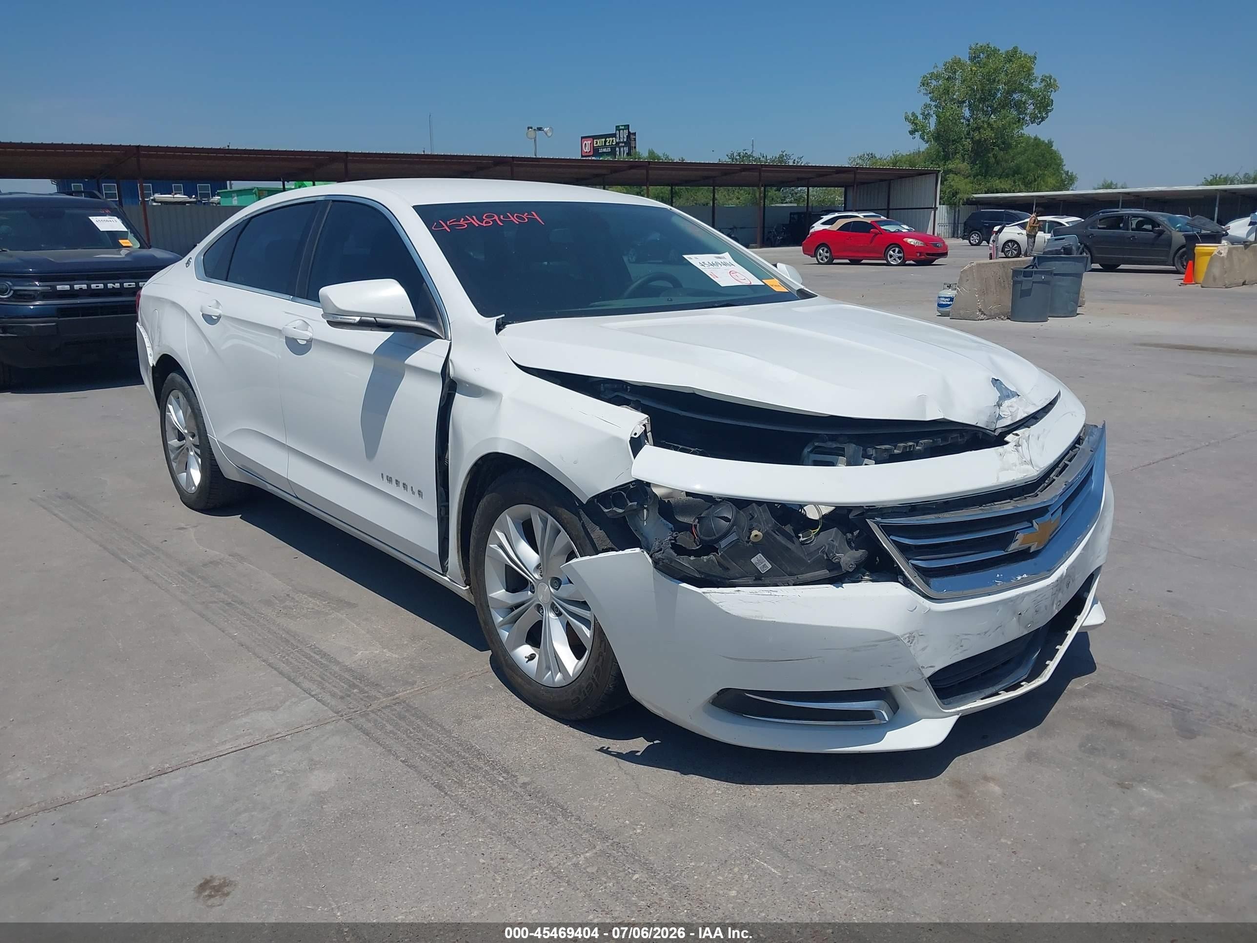 2014 Chevrolet Impala 2lt White vin: 2G1125S31E9102304