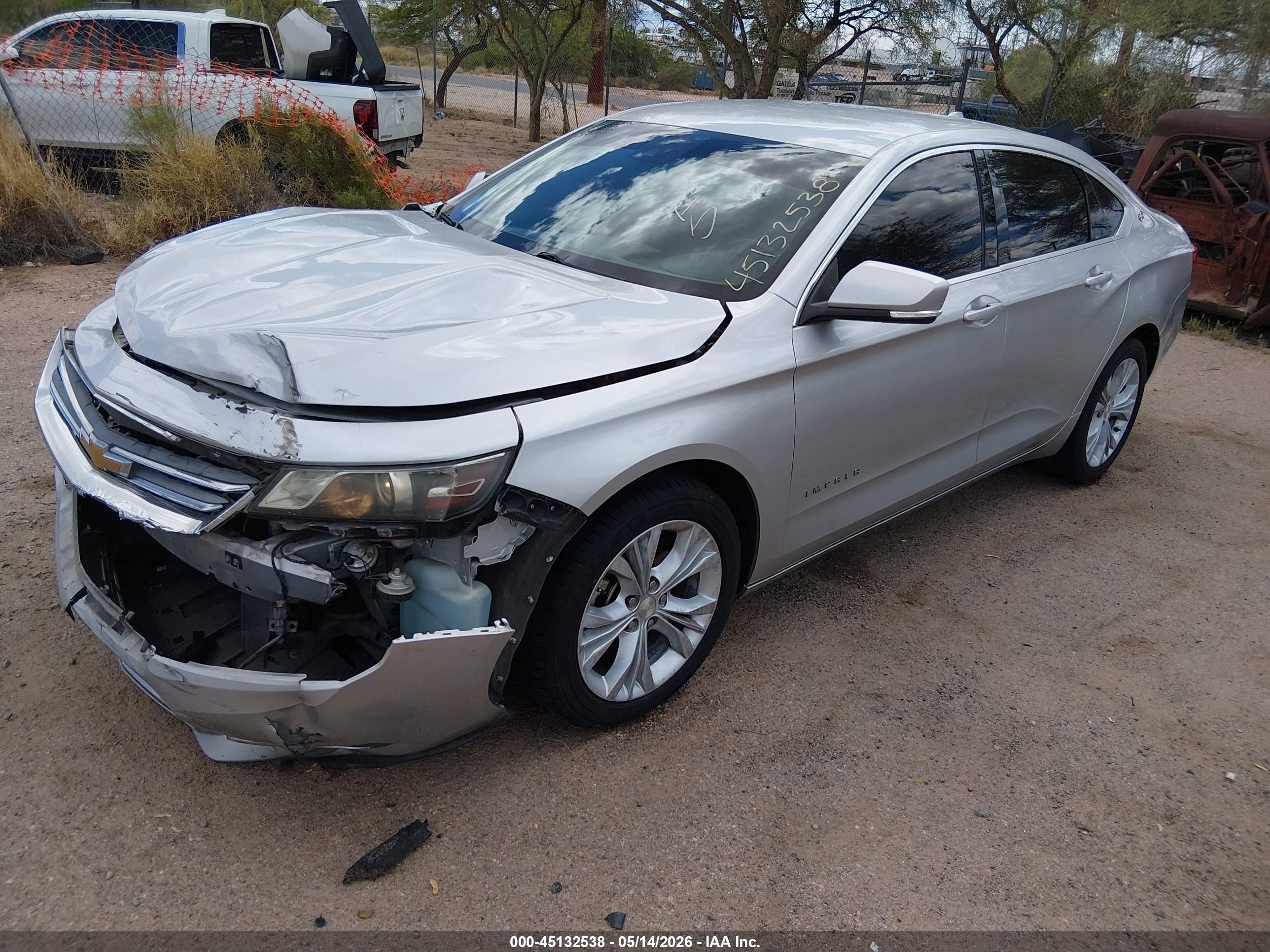 2014 Chevrolet Impala 2lt Silver vin: 2G1125S31E9118664