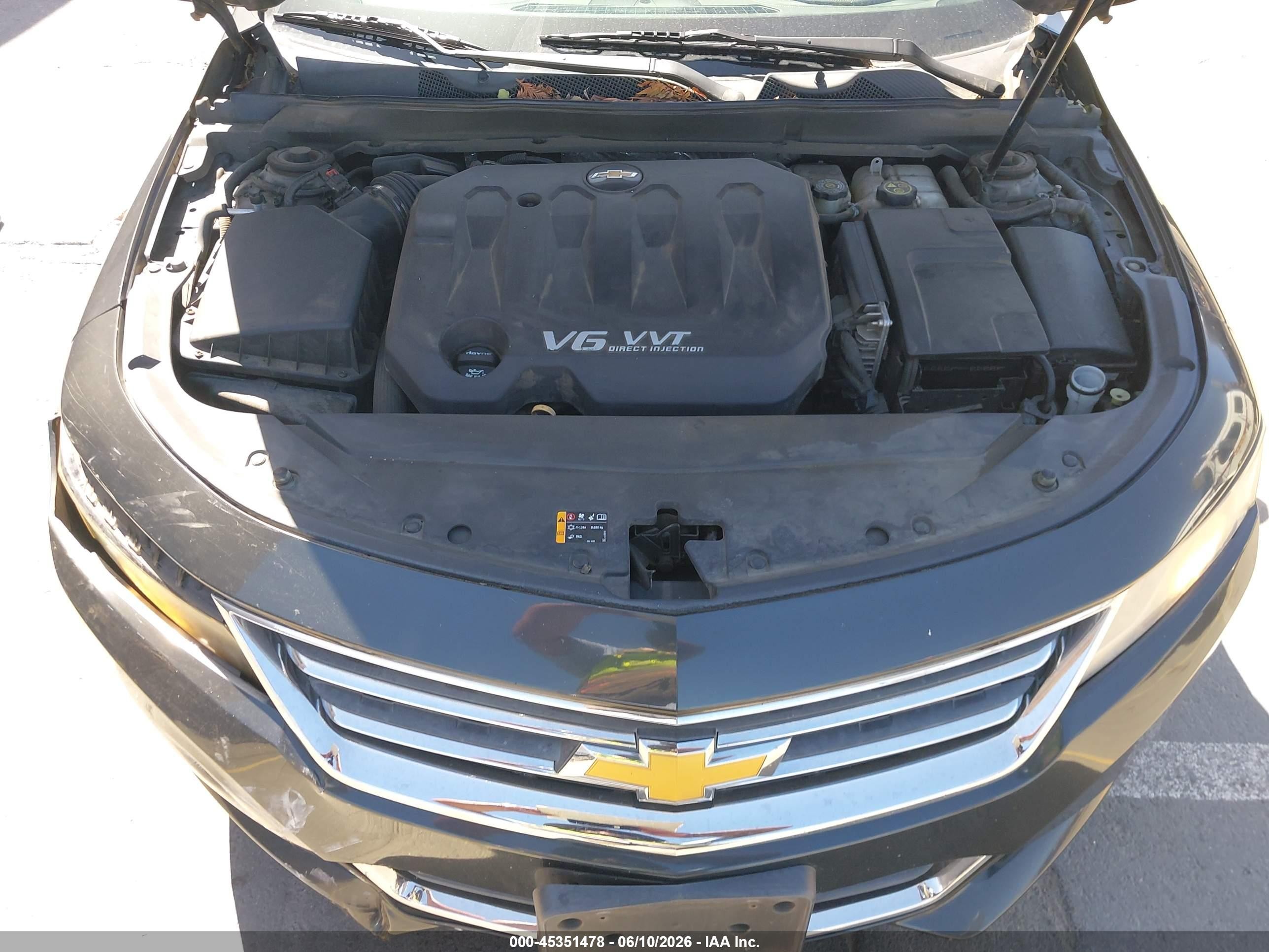 2015 Chevrolet Impala 2lt Black vin: 2G1125S31F9107200