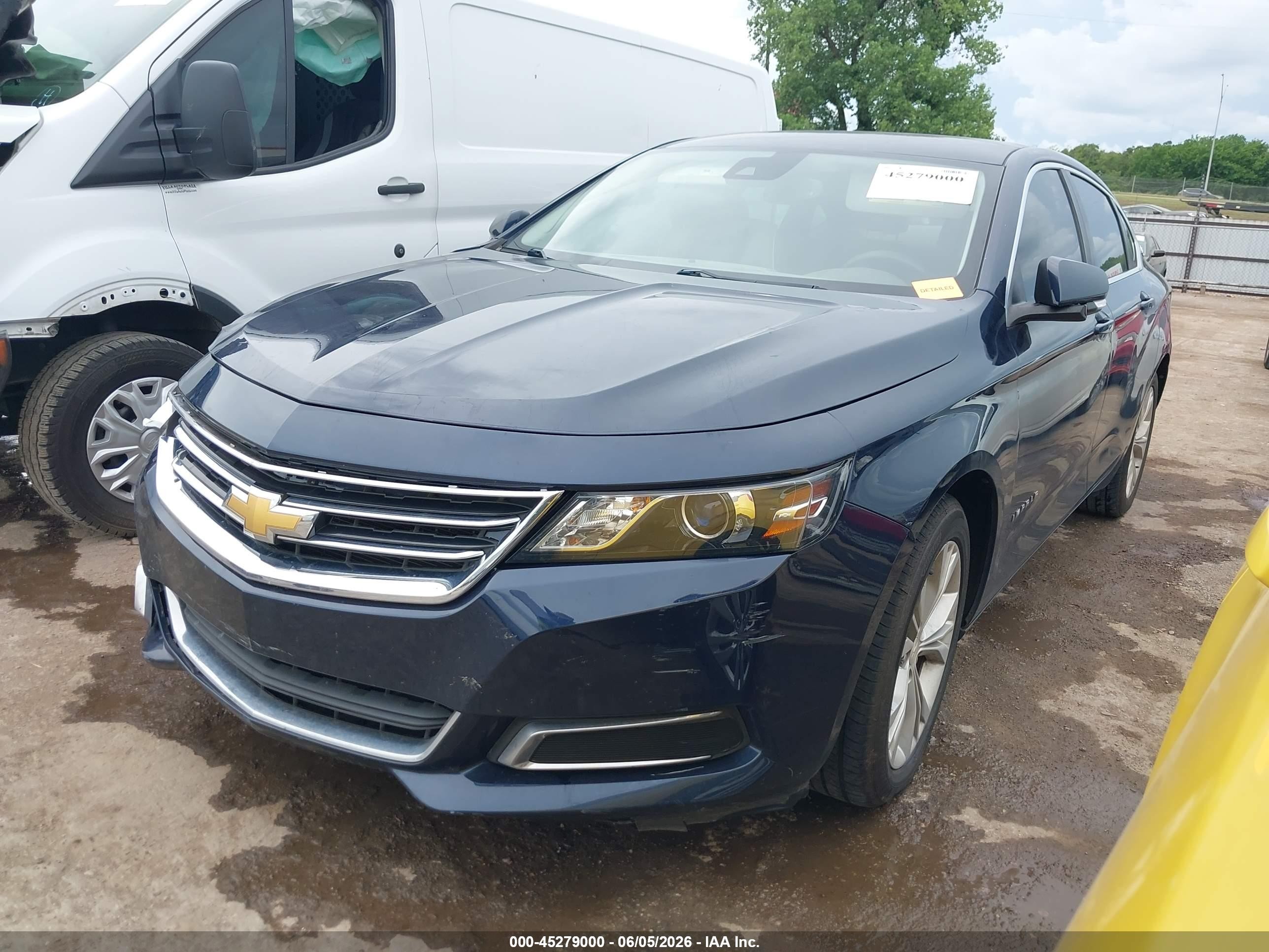 2015 Chevrolet Impala 2lt Blue vin: 2G1125S31F9160897