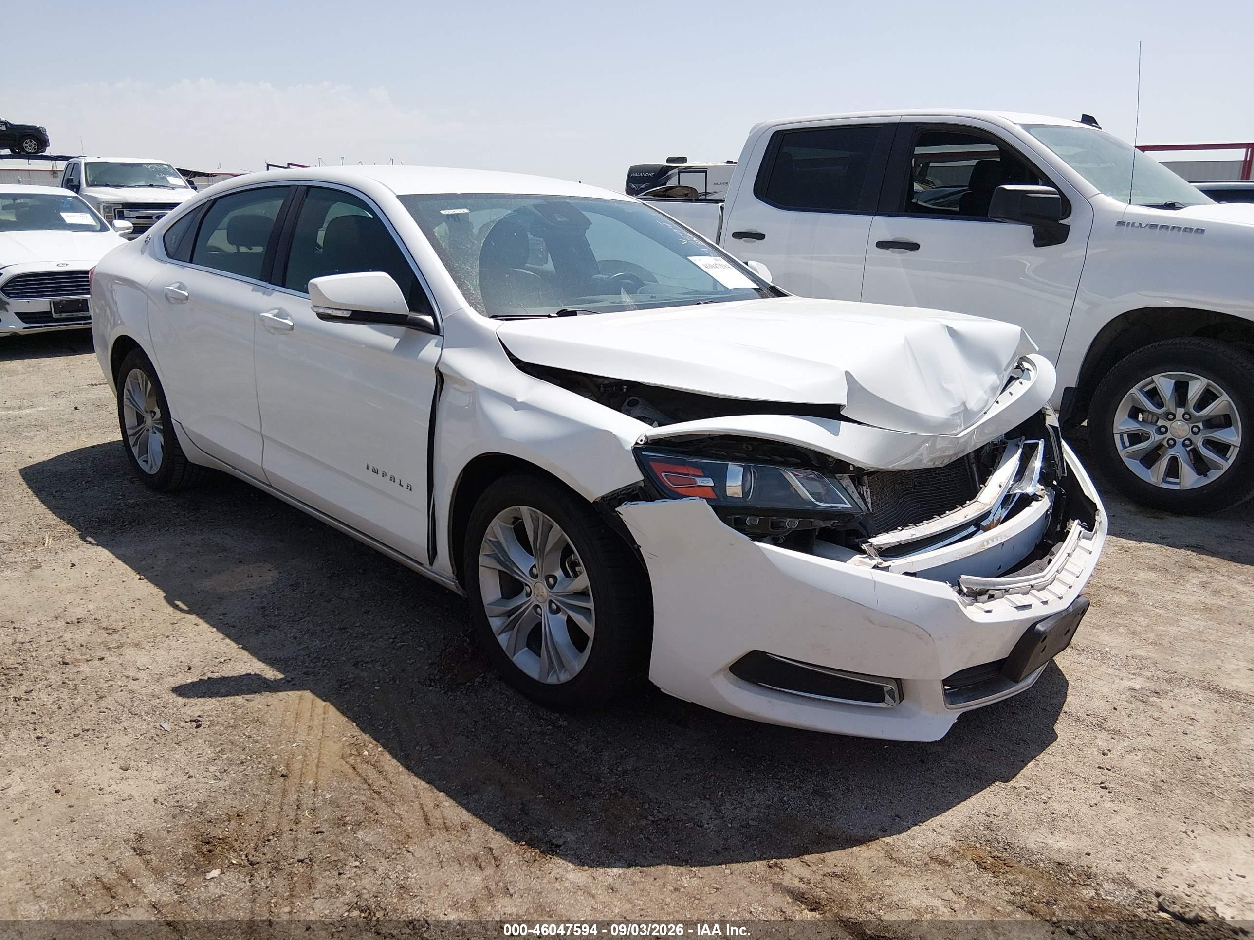 2015 Chevrolet Impala 2lt White vin: 2G1125S31F9242662