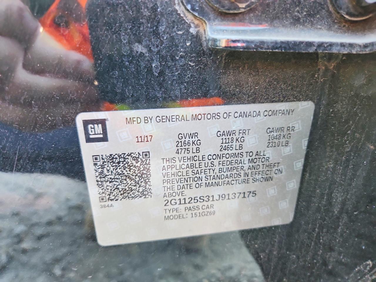 2018 Chevrolet Impala Premier Черный vin: 2G1125S31J9137175