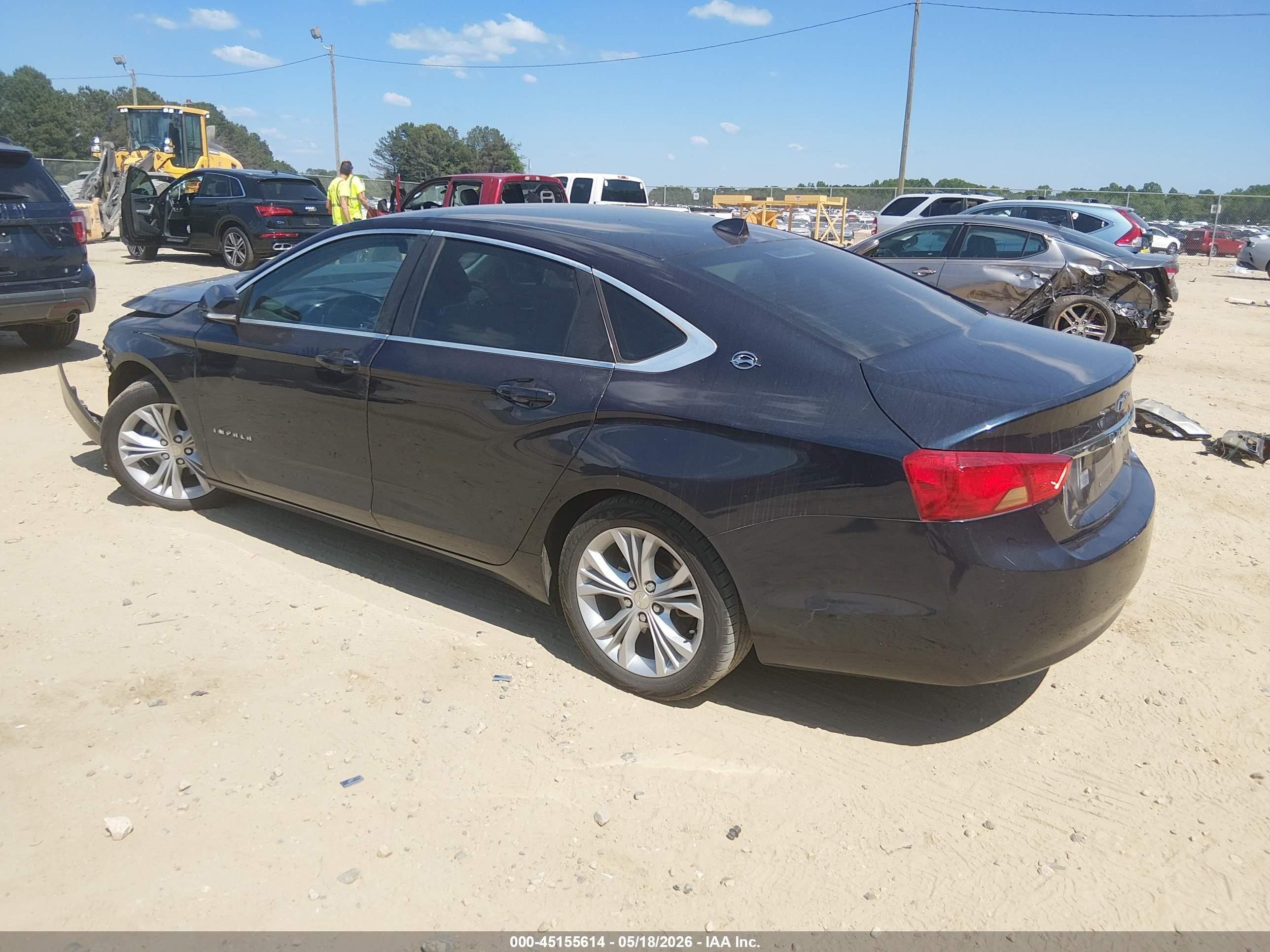 2014 Chevrolet Impala 2lt Blue vin: 2G1125S32E9195544