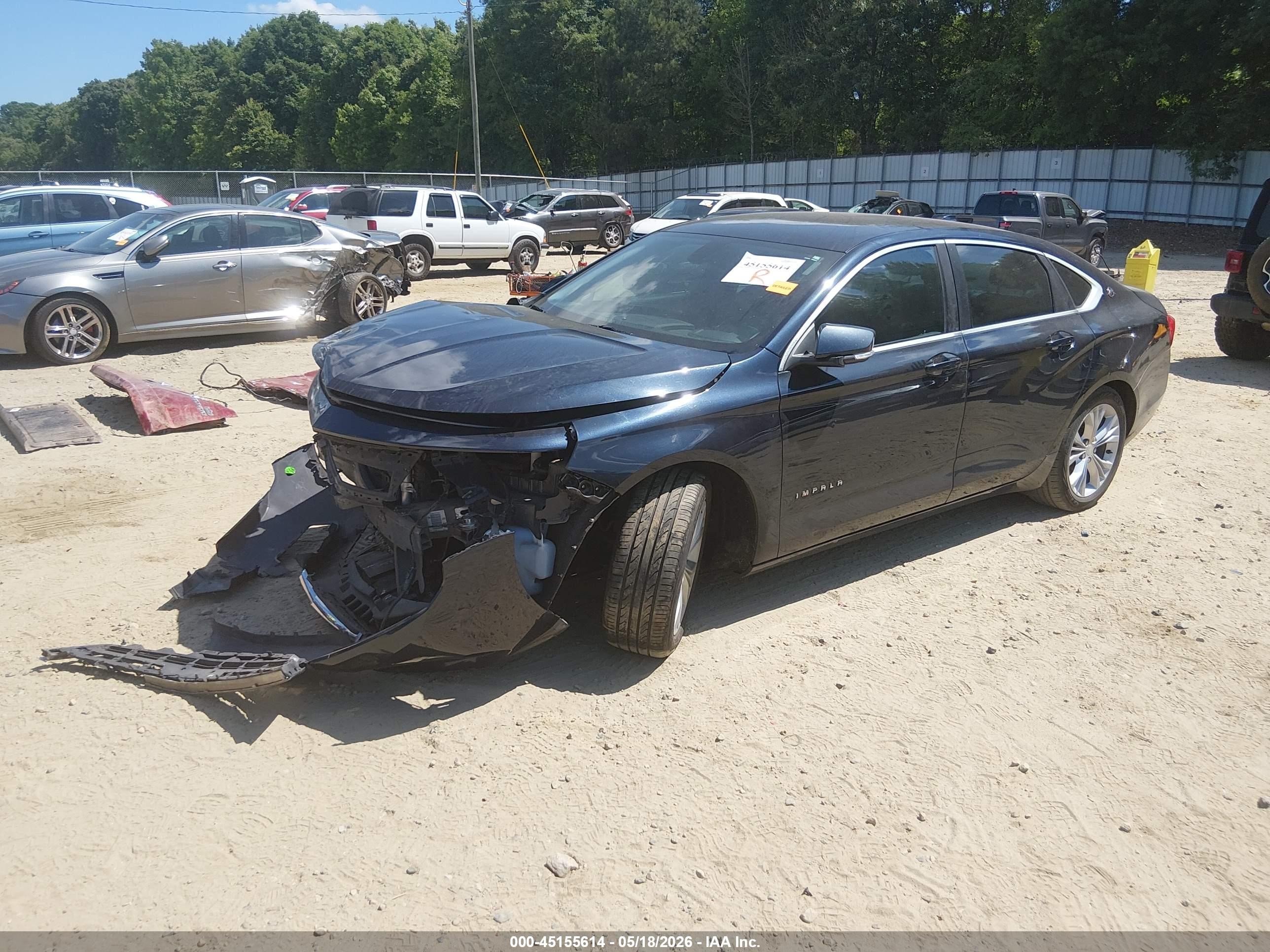 2014 Chevrolet Impala 2lt Blue vin: 2G1125S32E9195544