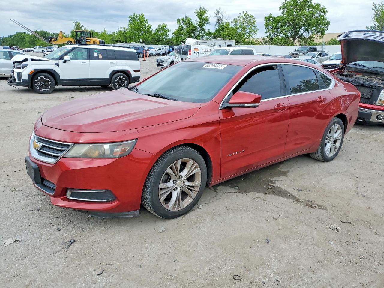 2015 Chevrolet Impala Lt Red vin: 2G1125S32F9121350