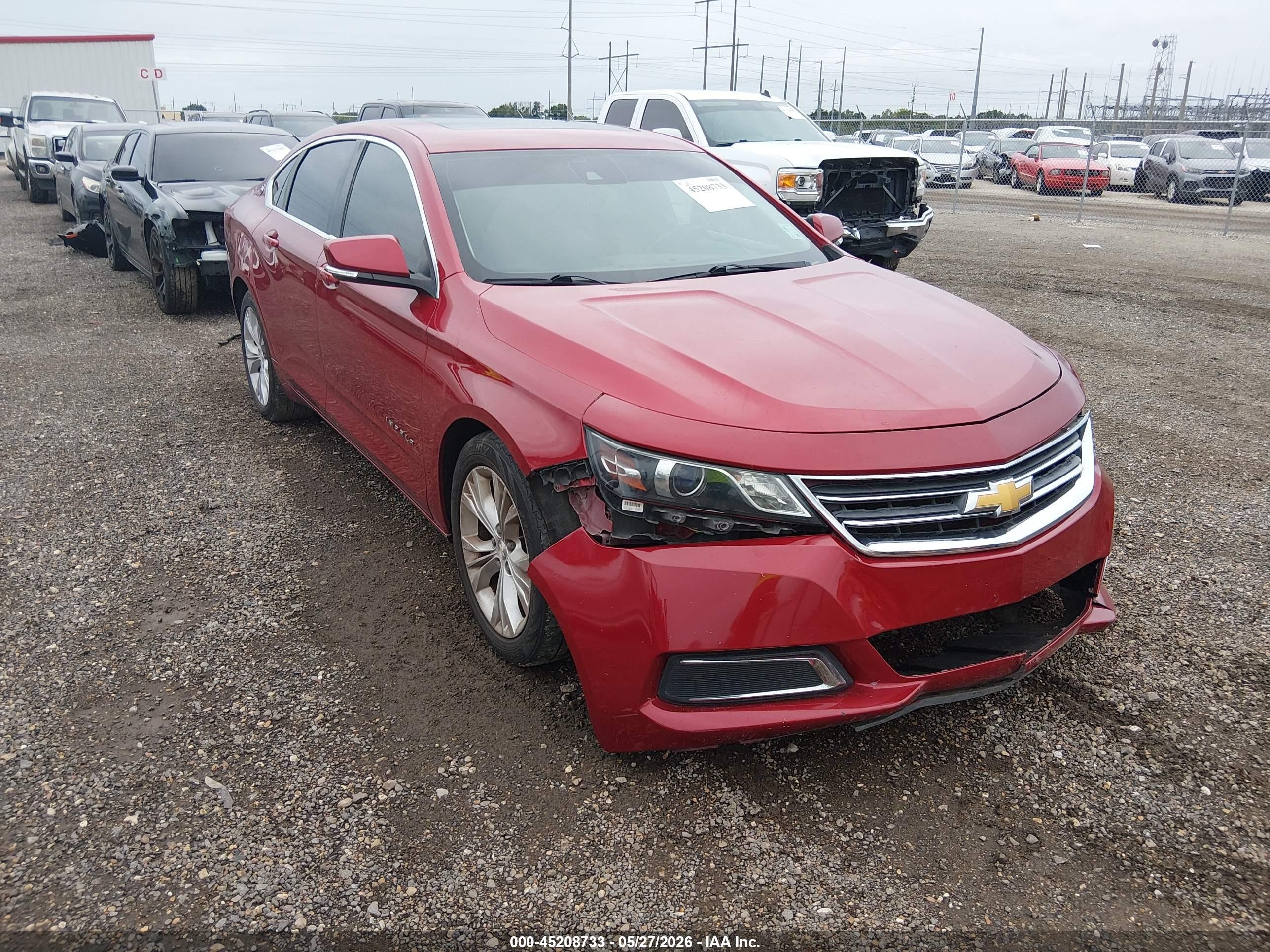 2015 Chevrolet Impala 2lt Красный vin: 2G1125S32F9281812