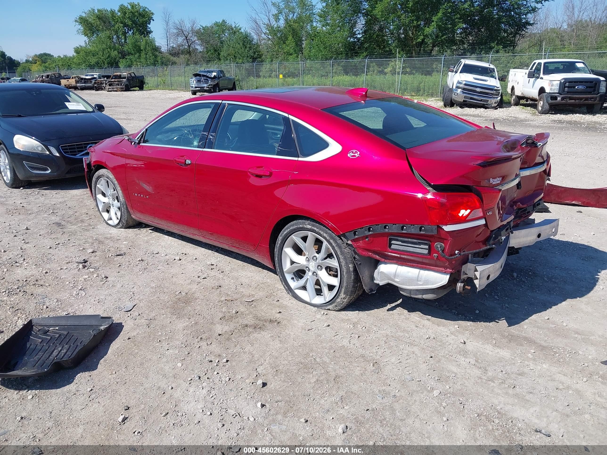 2015 Chevrolet Impala 2lt Red vin: 2G1125S32F9286797