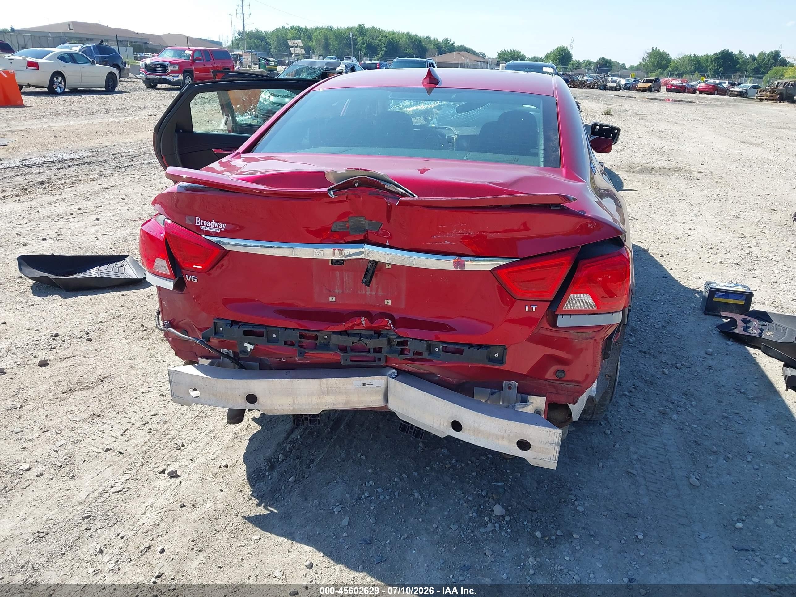 2015 Chevrolet Impala 2lt Red vin: 2G1125S32F9286797