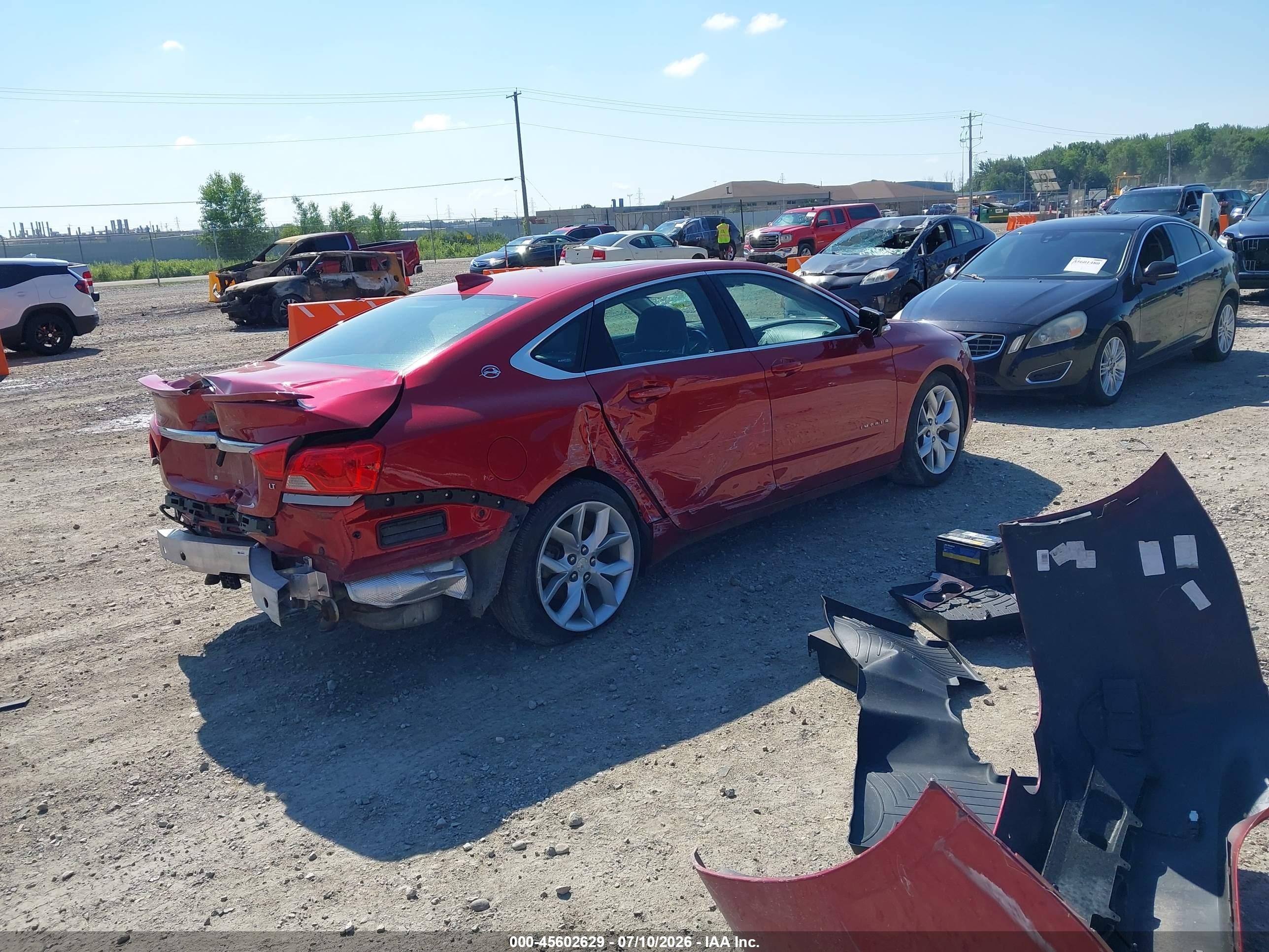 2015 Chevrolet Impala 2lt Red vin: 2G1125S32F9286797