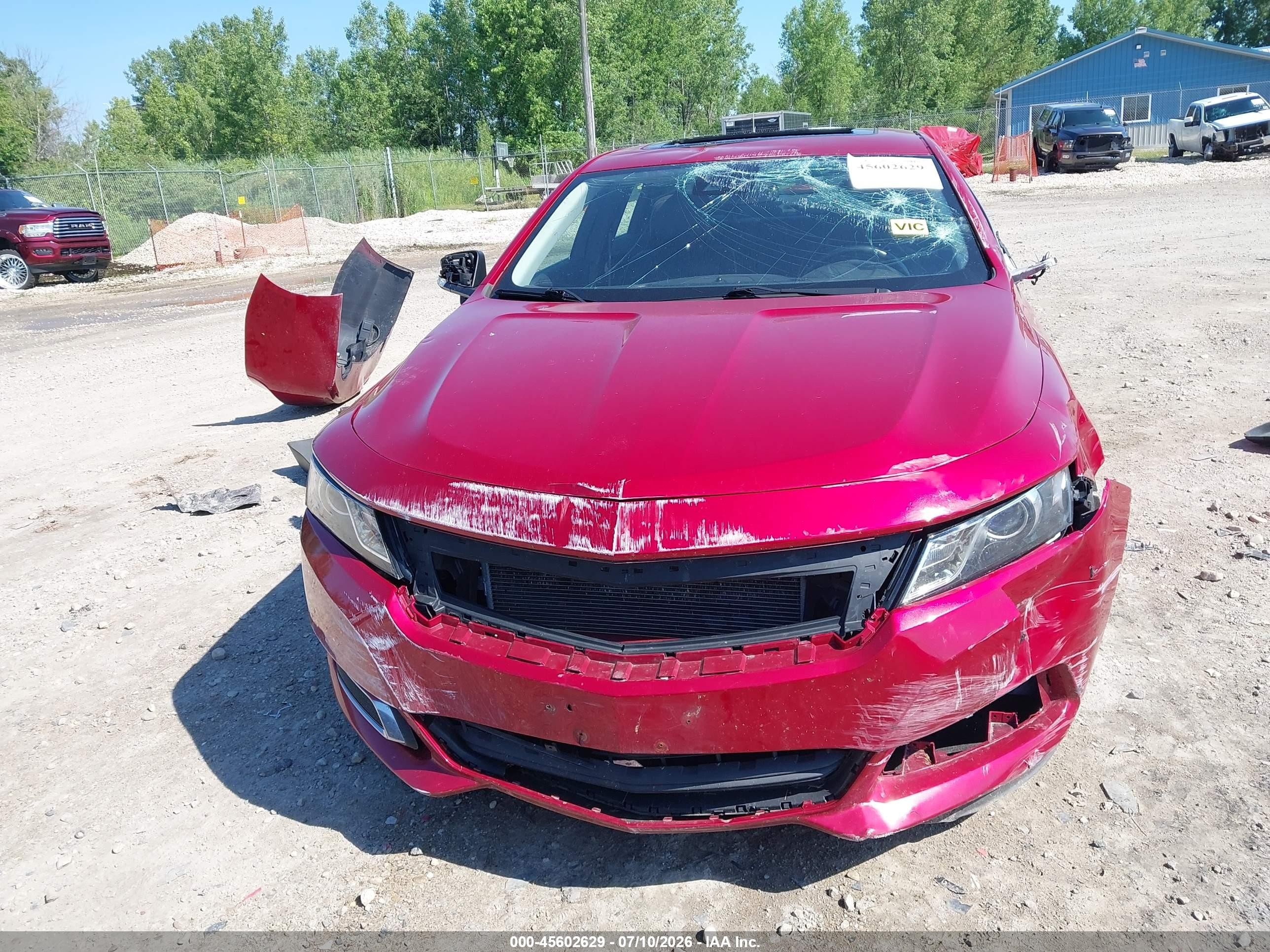 2015 Chevrolet Impala 2lt Red vin: 2G1125S32F9286797