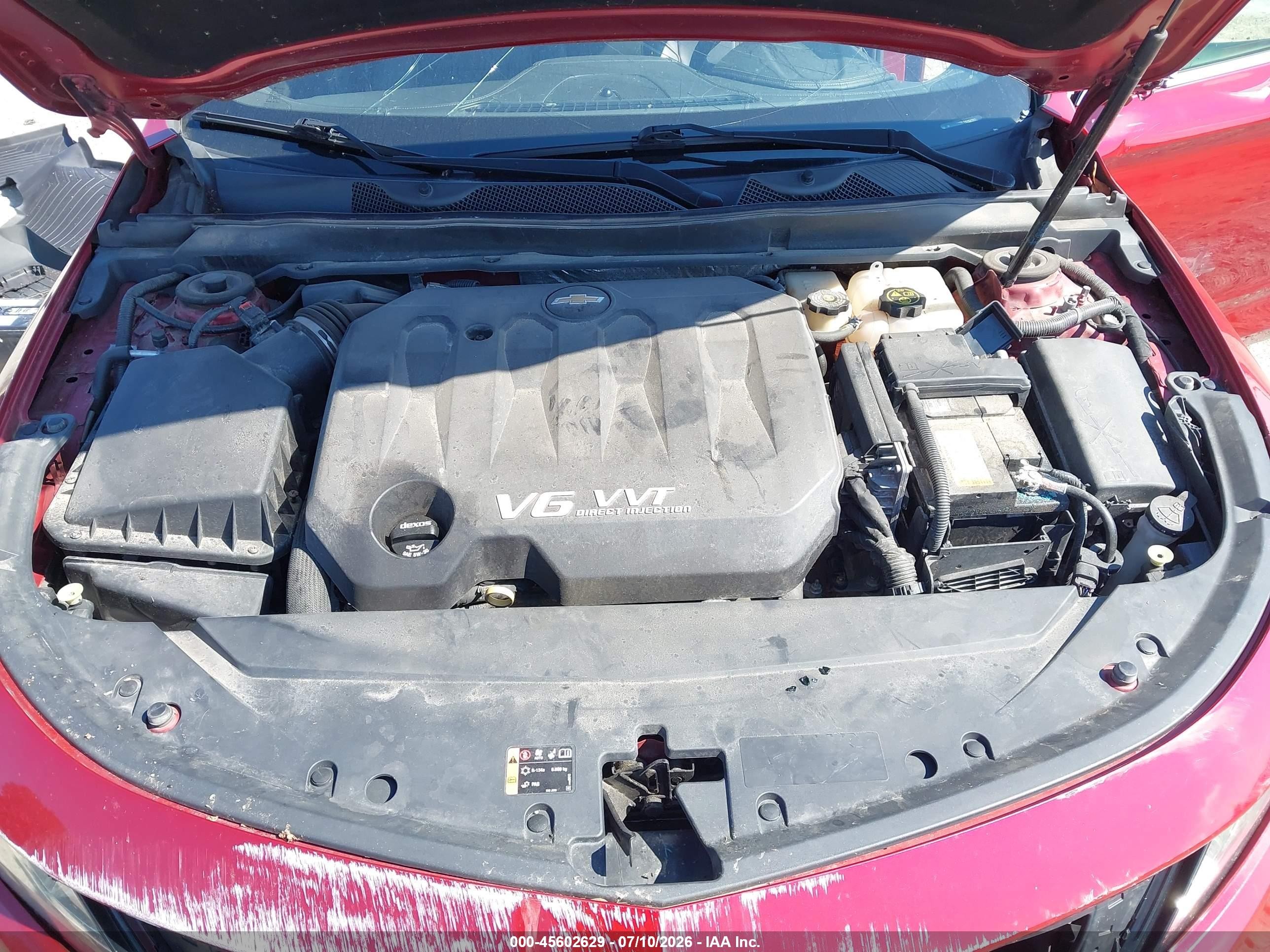 2015 Chevrolet Impala 2lt Red vin: 2G1125S32F9286797