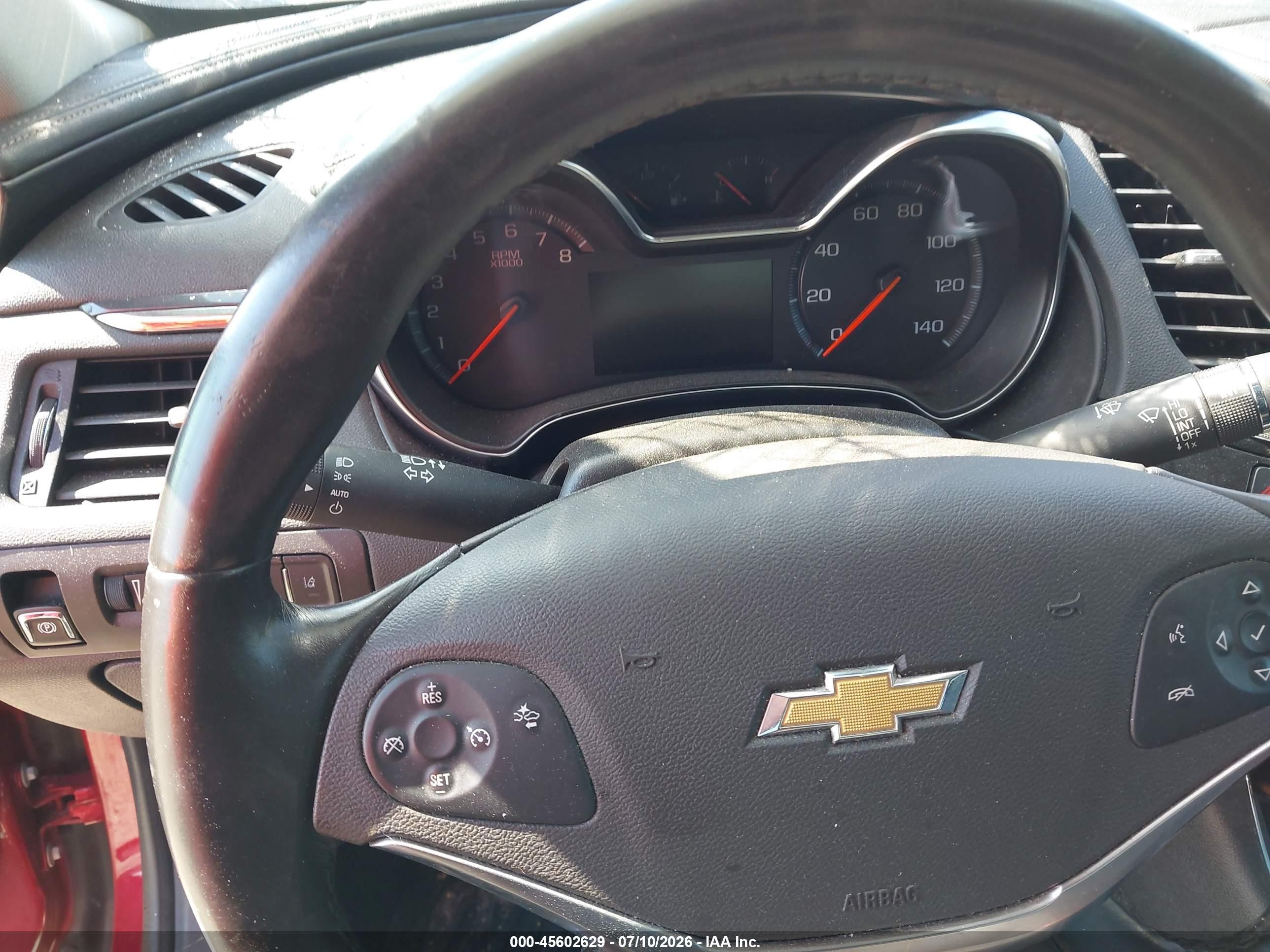 2015 Chevrolet Impala 2lt Red vin: 2G1125S32F9286797