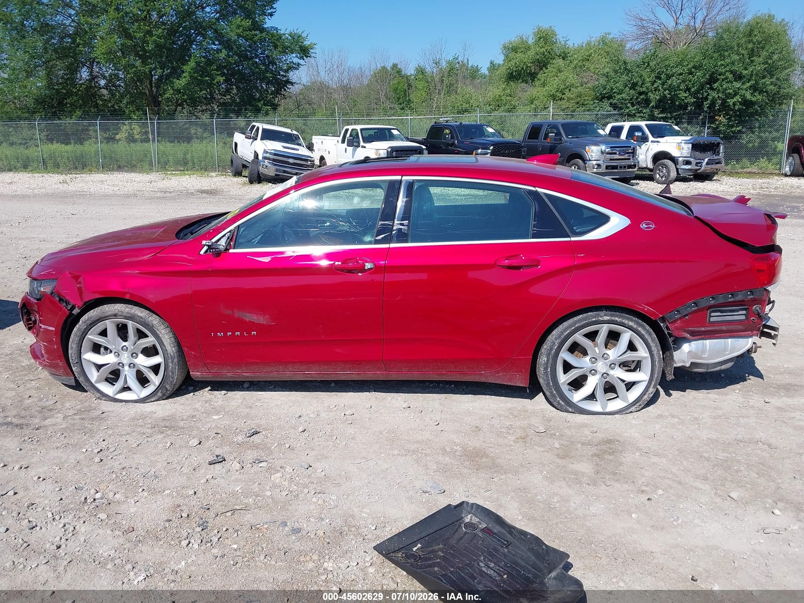 2015 Chevrolet Impala 2lt Red vin: 2G1125S32F9286797