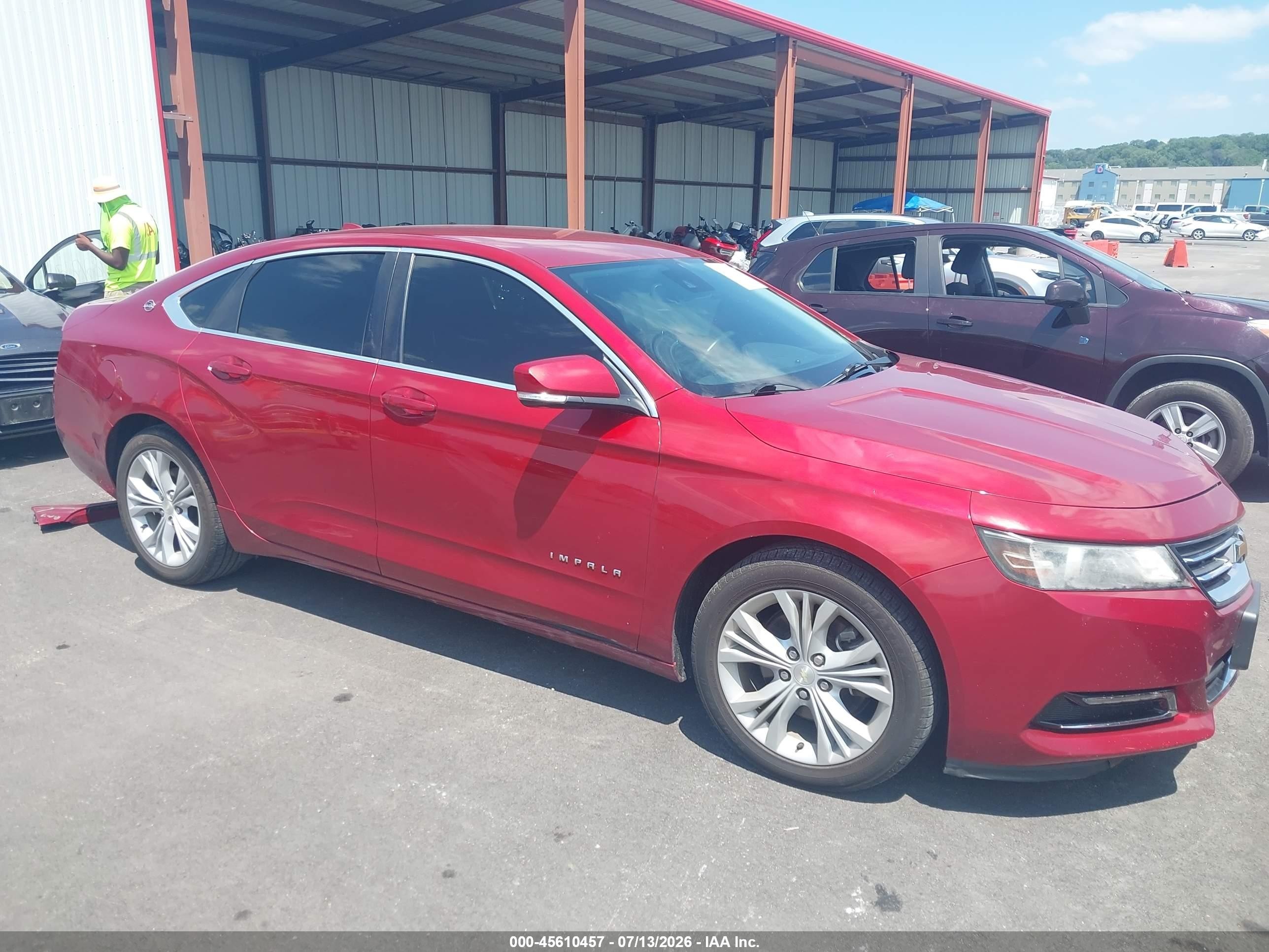 2014 Chevrolet Impala 2lt Red vin: 2G1125S33E9187663