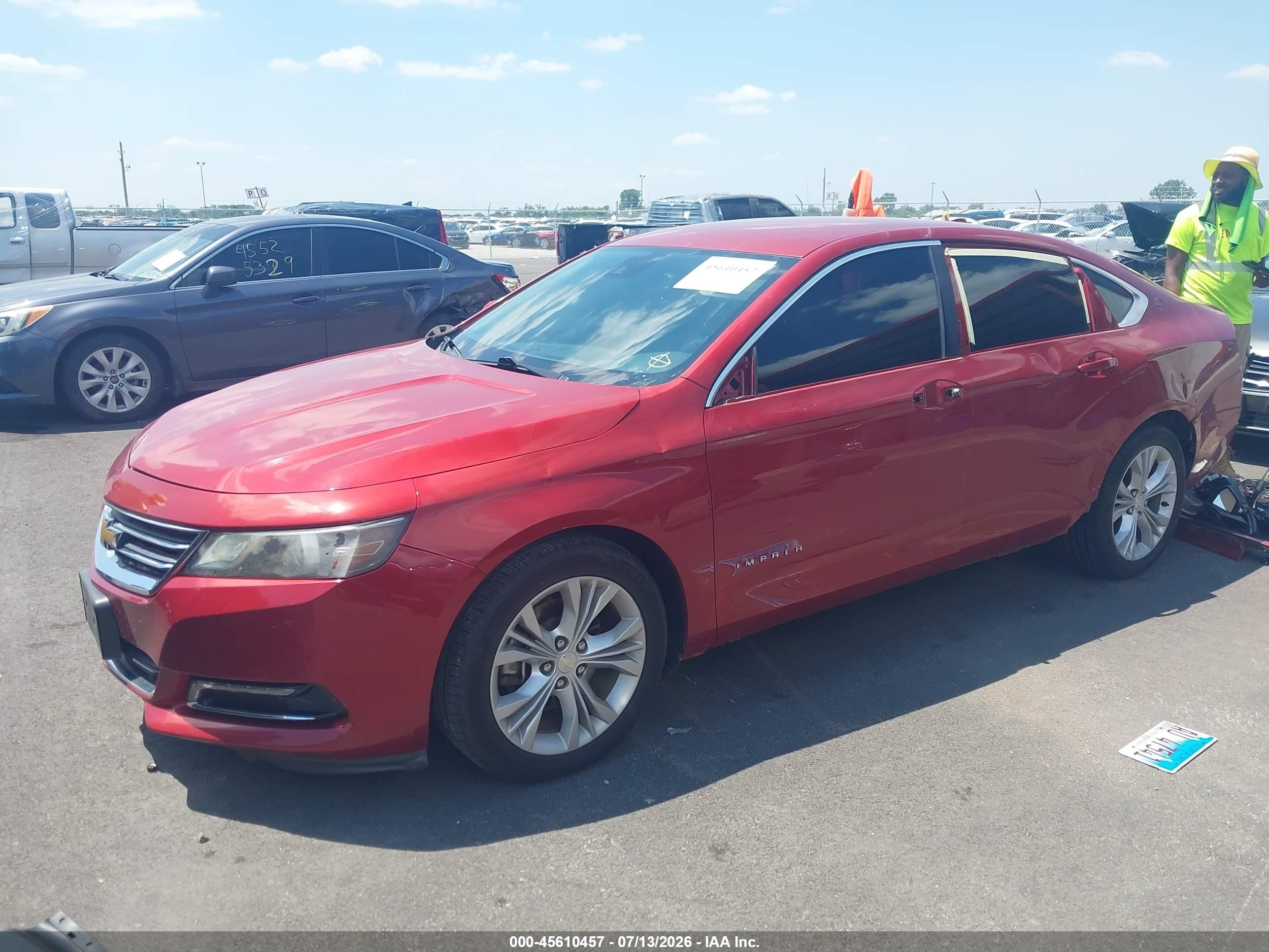 2014 Chevrolet Impala 2lt Red vin: 2G1125S33E9187663