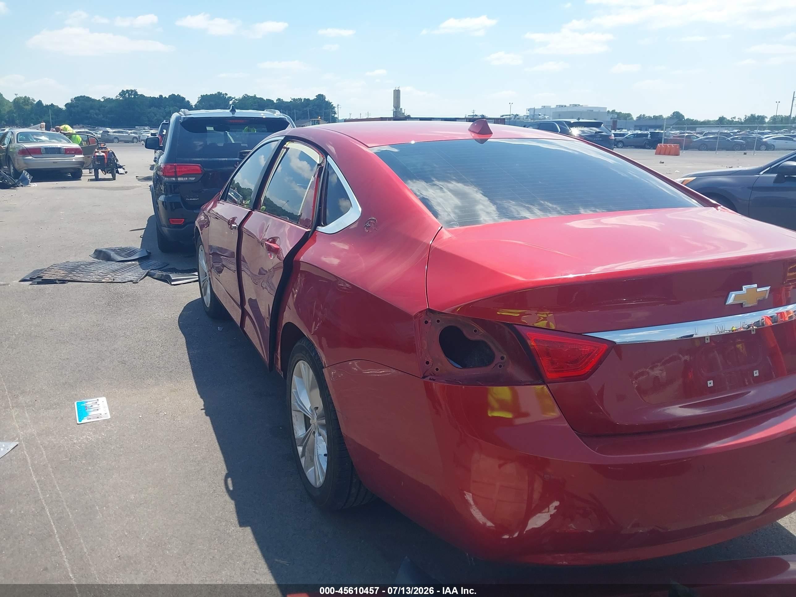 2014 Chevrolet Impala 2lt Red vin: 2G1125S33E9187663