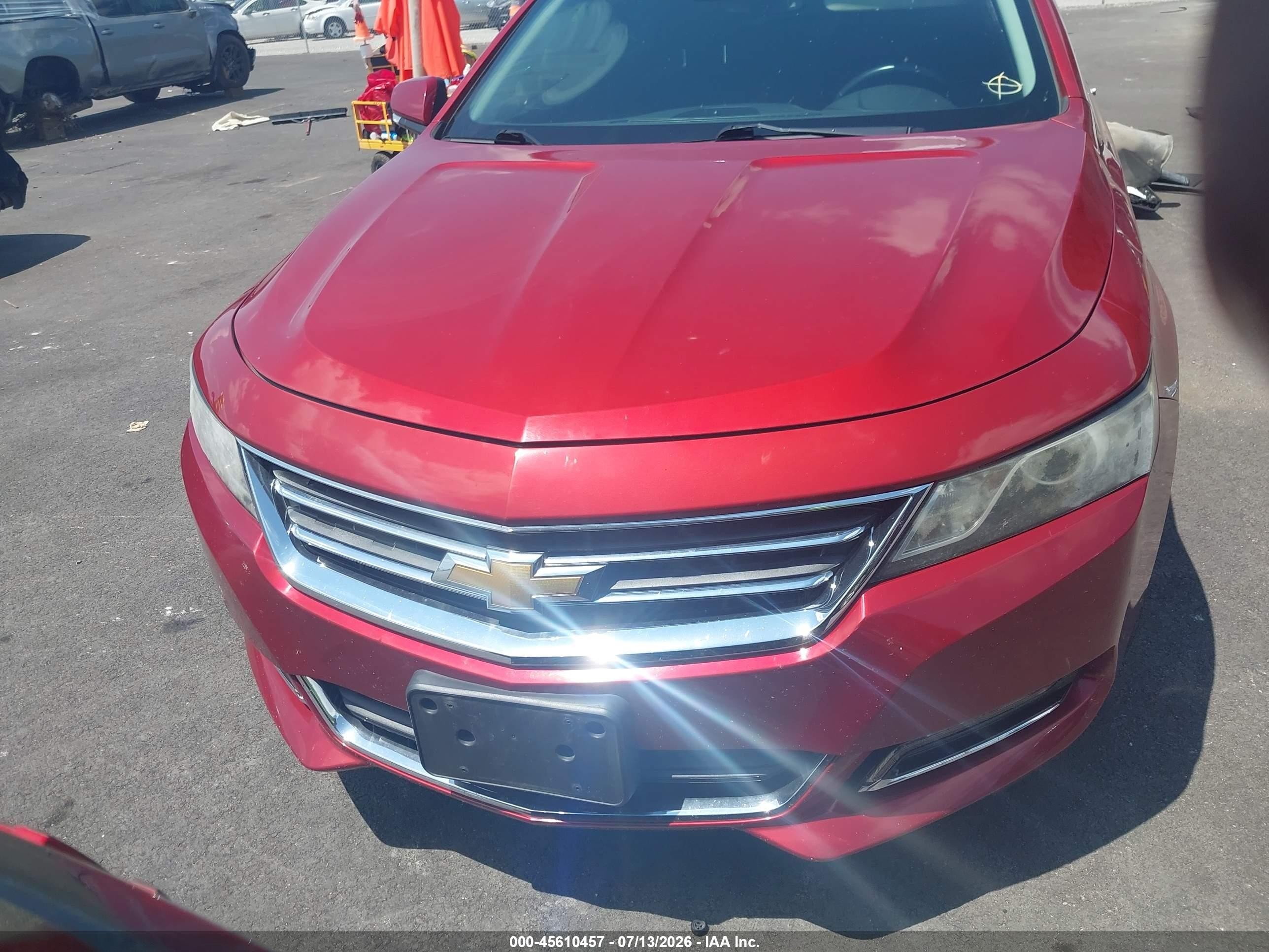 2014 Chevrolet Impala 2lt Red vin: 2G1125S33E9187663