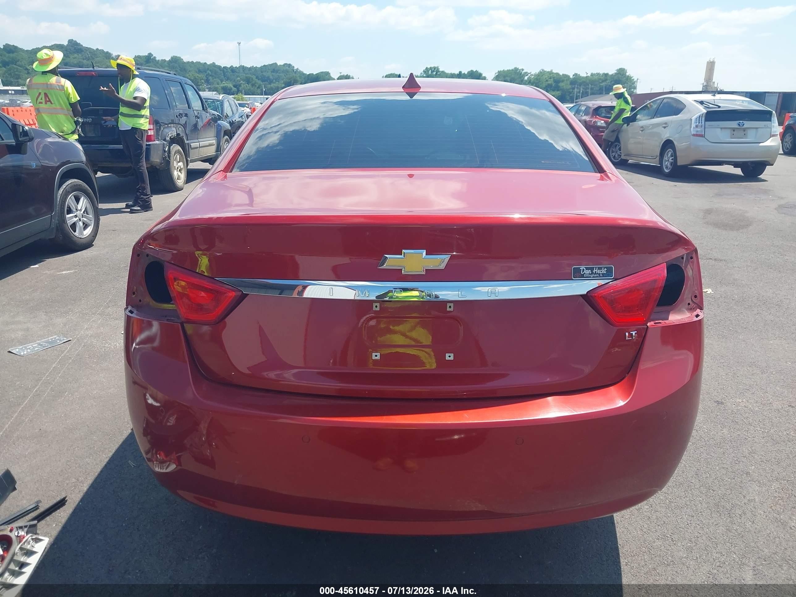 2014 Chevrolet Impala 2lt Red vin: 2G1125S33E9187663
