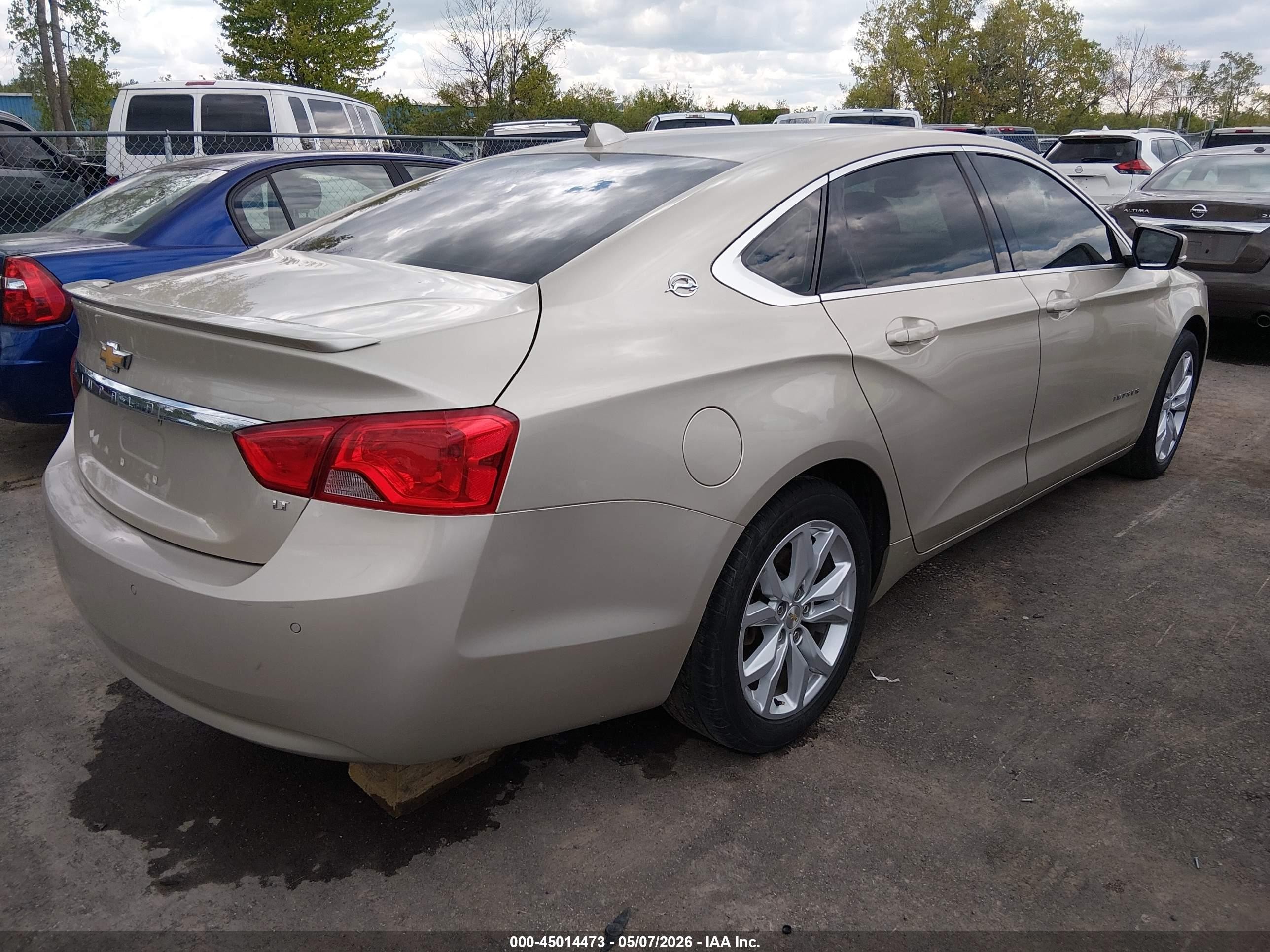 2014 Chevrolet Impala 2lt Желто-коричневый vin: 2G1125S33E9188070