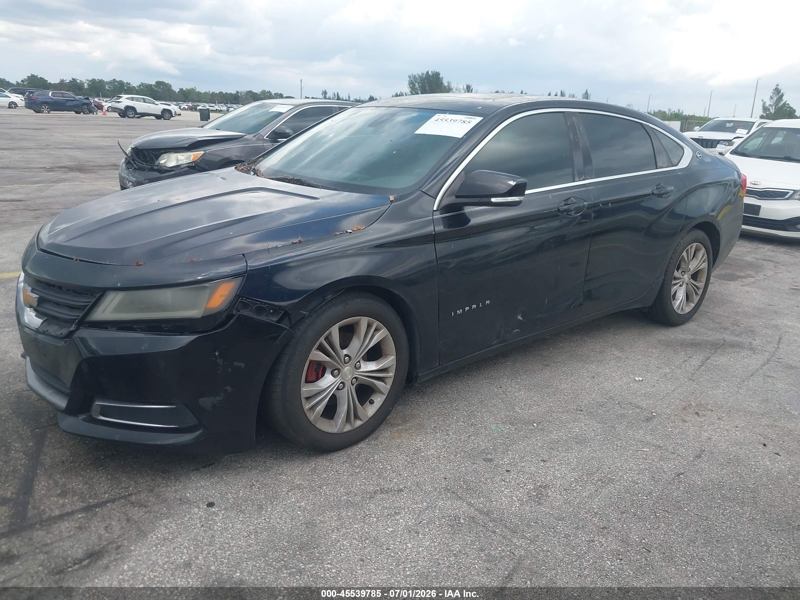2014 Chevrolet Impala 2lt Black vin: 2G1125S33E9210309