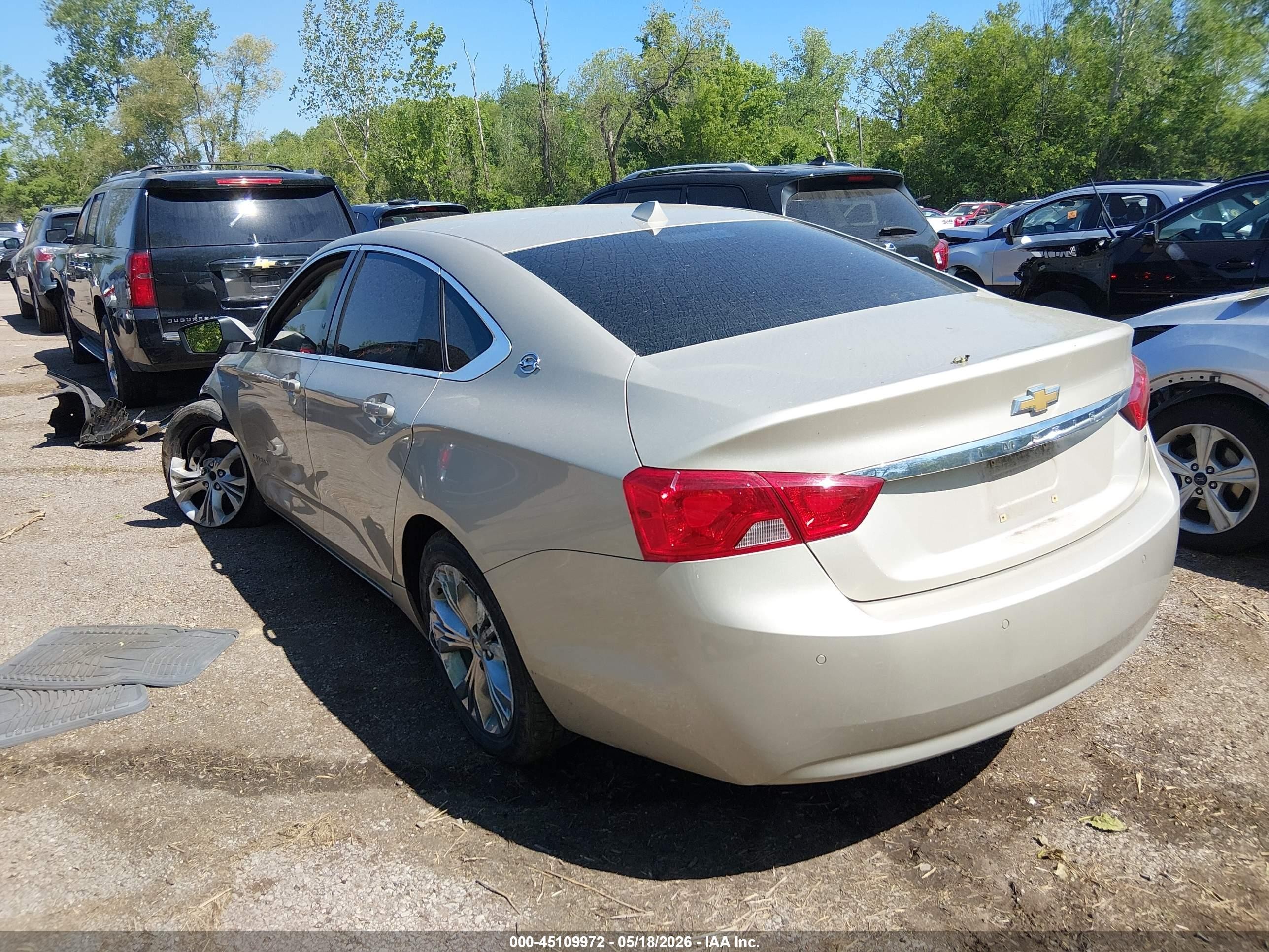 2014 Chevrolet Impala 2lt Gold vin: 2G1125S33E9251913