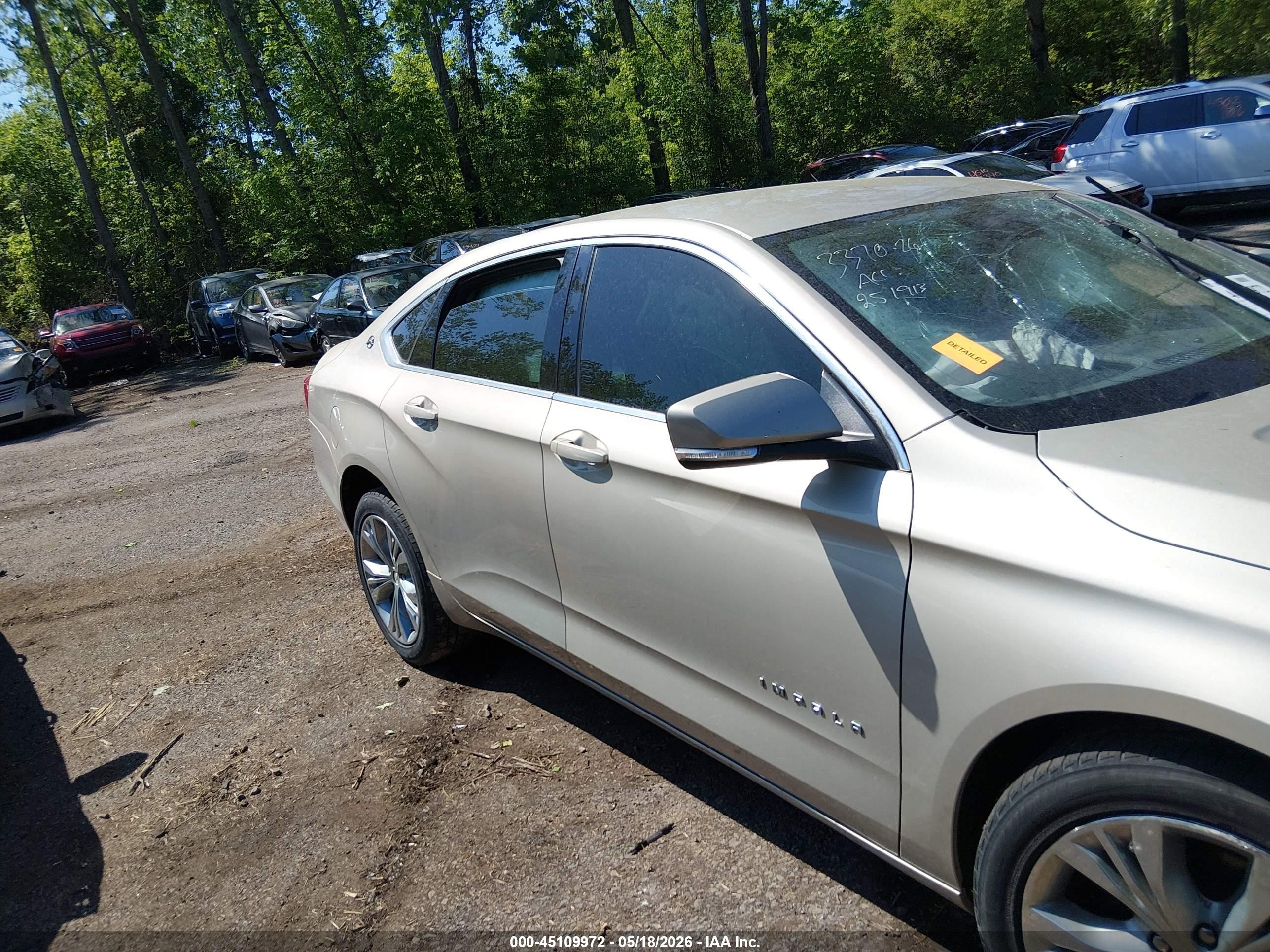 2014 Chevrolet Impala 2lt Gold vin: 2G1125S33E9251913