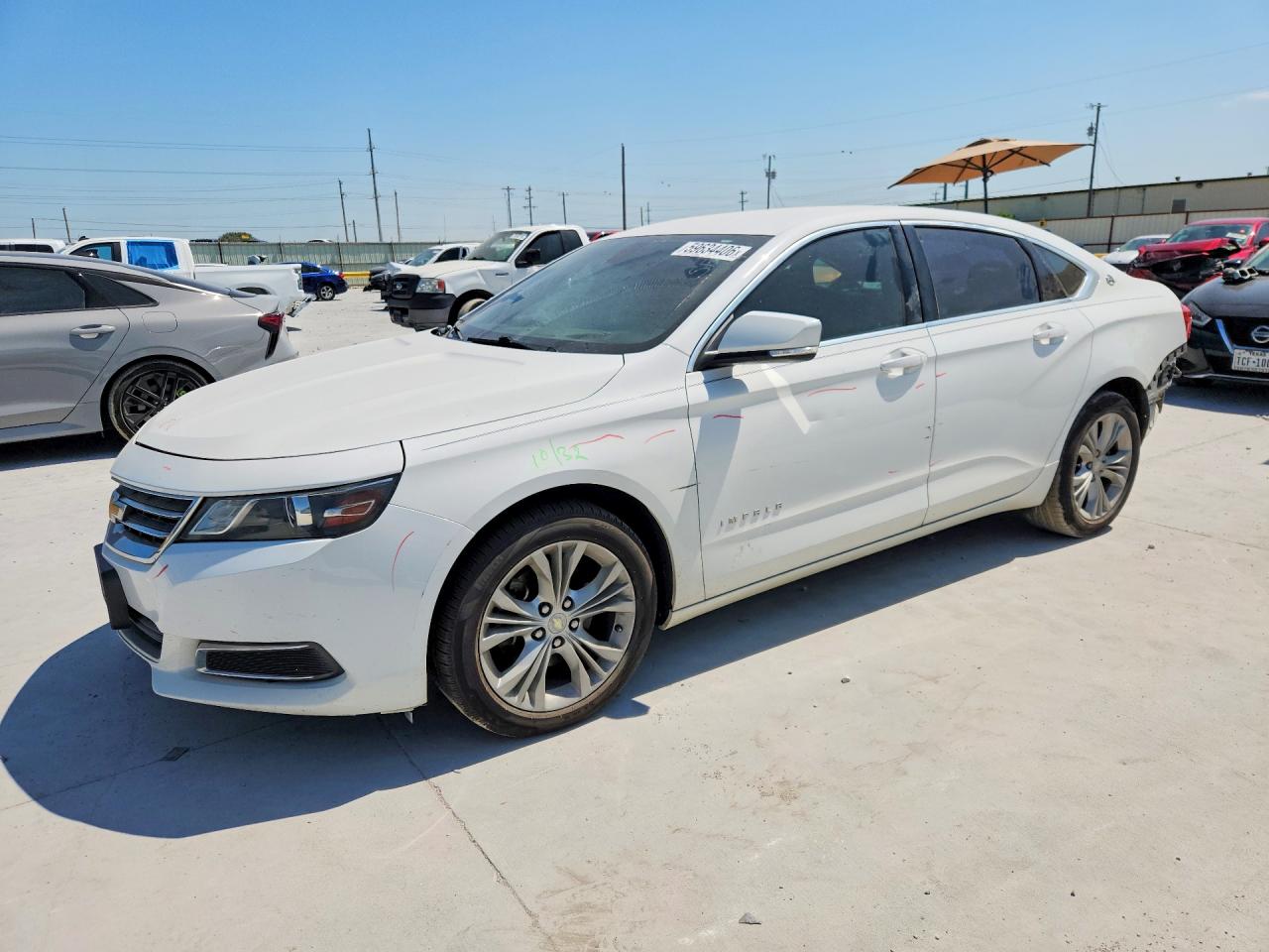 2015 Chevrolet Impala Lt White vin: 2G1125S33F9274559