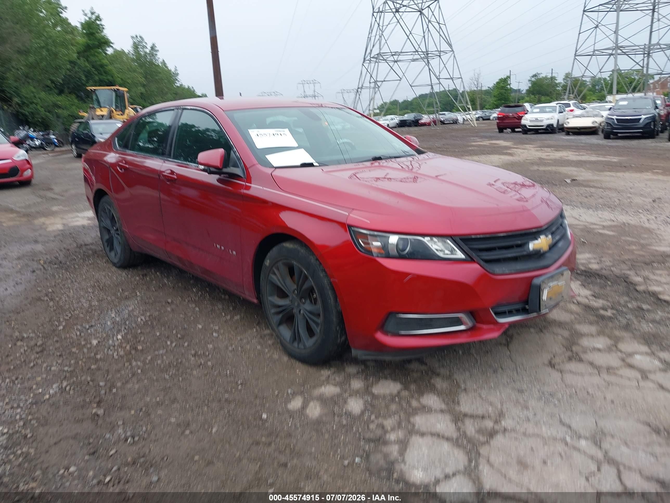 2015 Chevrolet Impala 2lt Red vin: 2G1125S34F9135055
