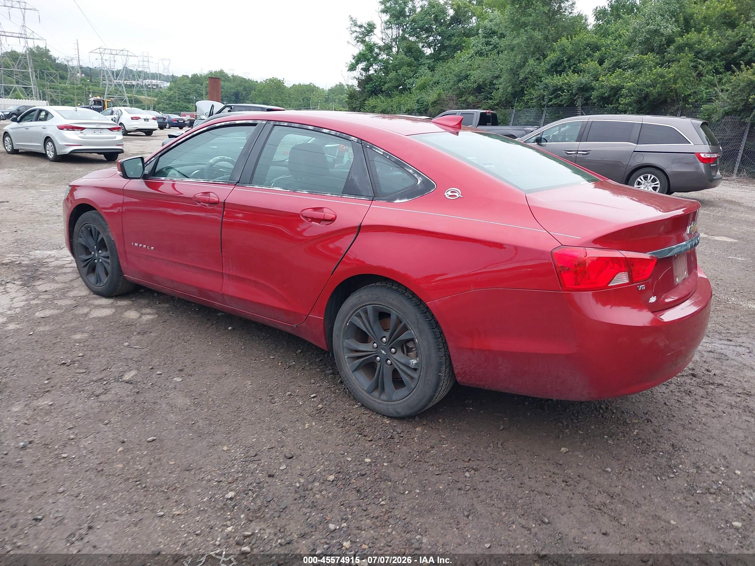 2015 Chevrolet Impala 2lt Red vin: 2G1125S34F9135055