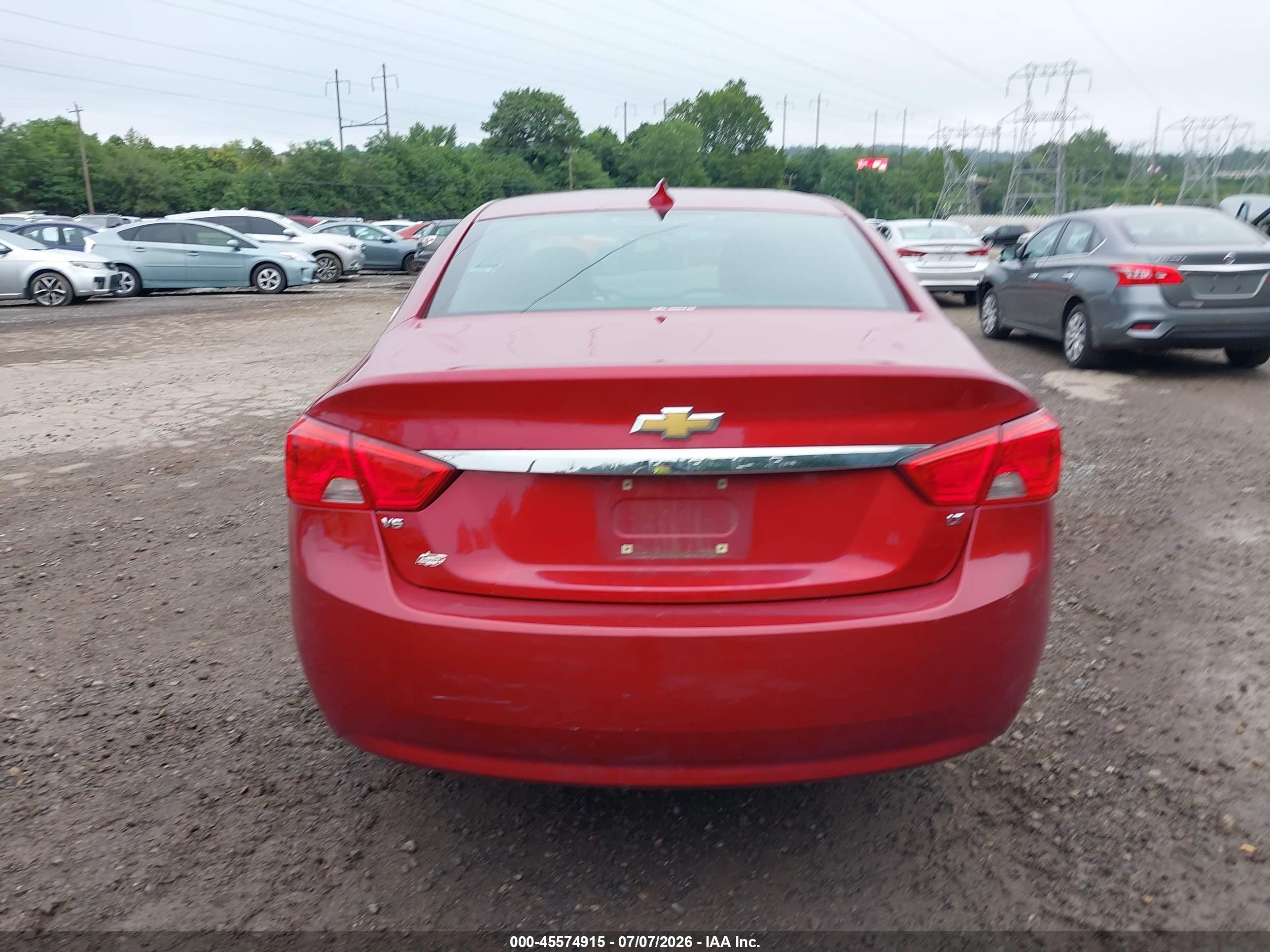2015 Chevrolet Impala 2lt Red vin: 2G1125S34F9135055