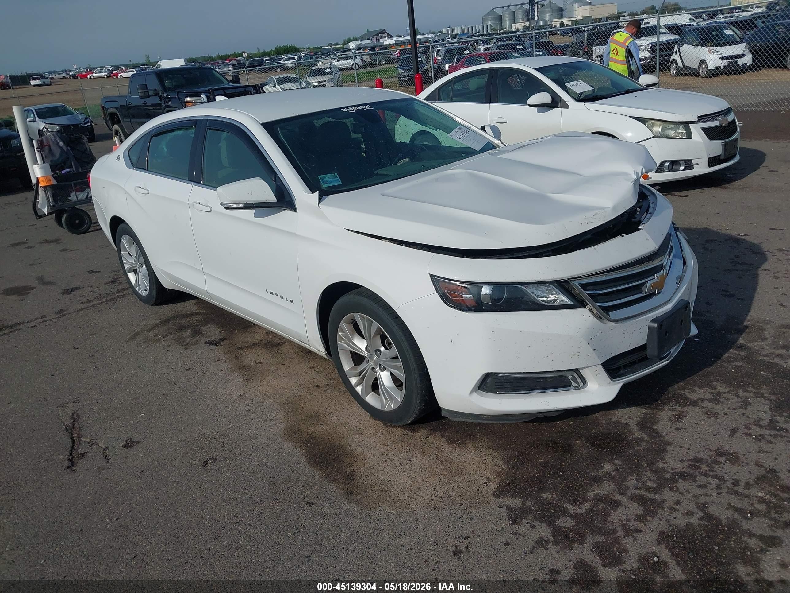 2015 Chevrolet Impala 2lt White vin: 2G1125S34F9202236