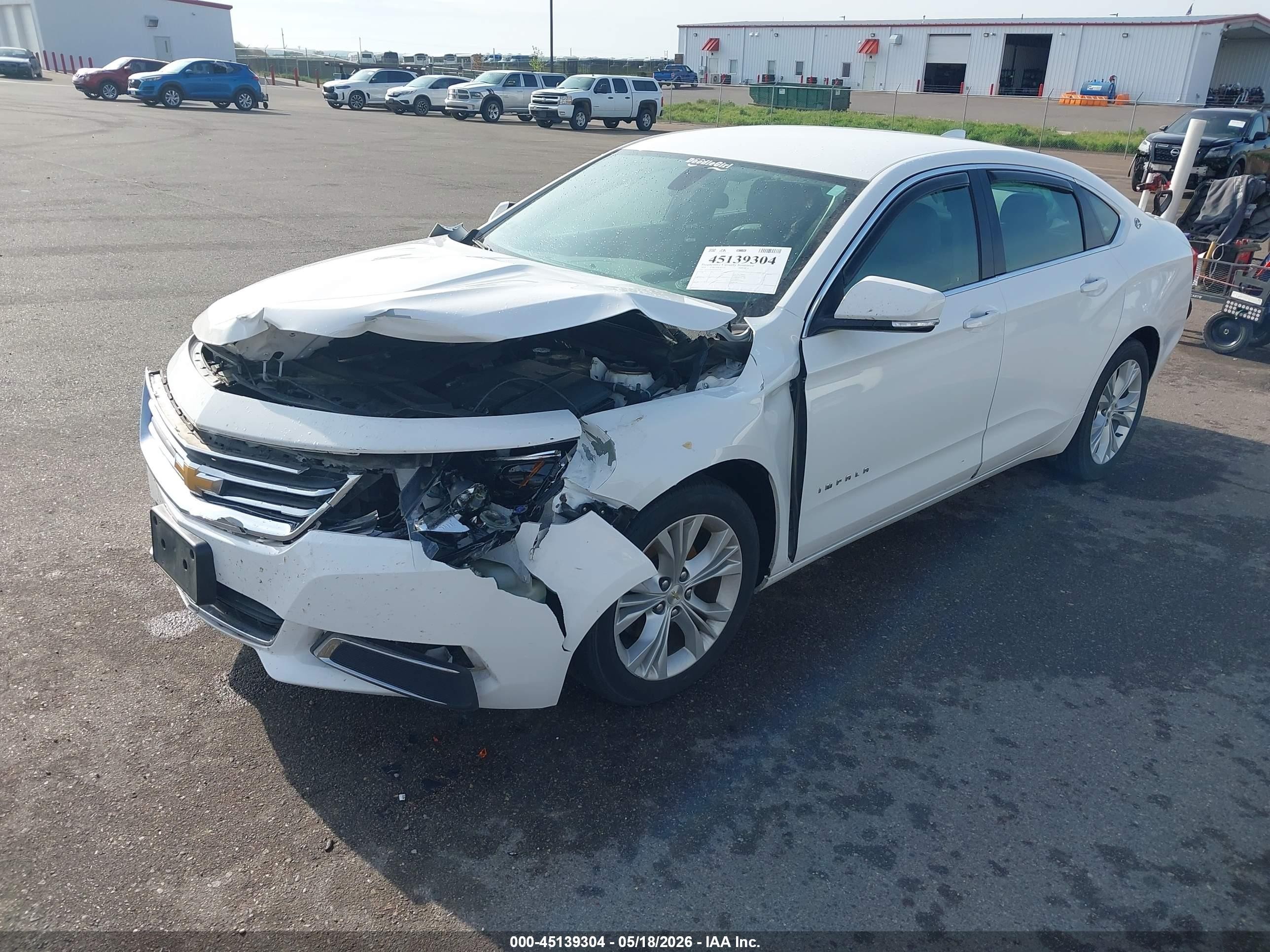 2015 Chevrolet Impala 2lt White vin: 2G1125S34F9202236