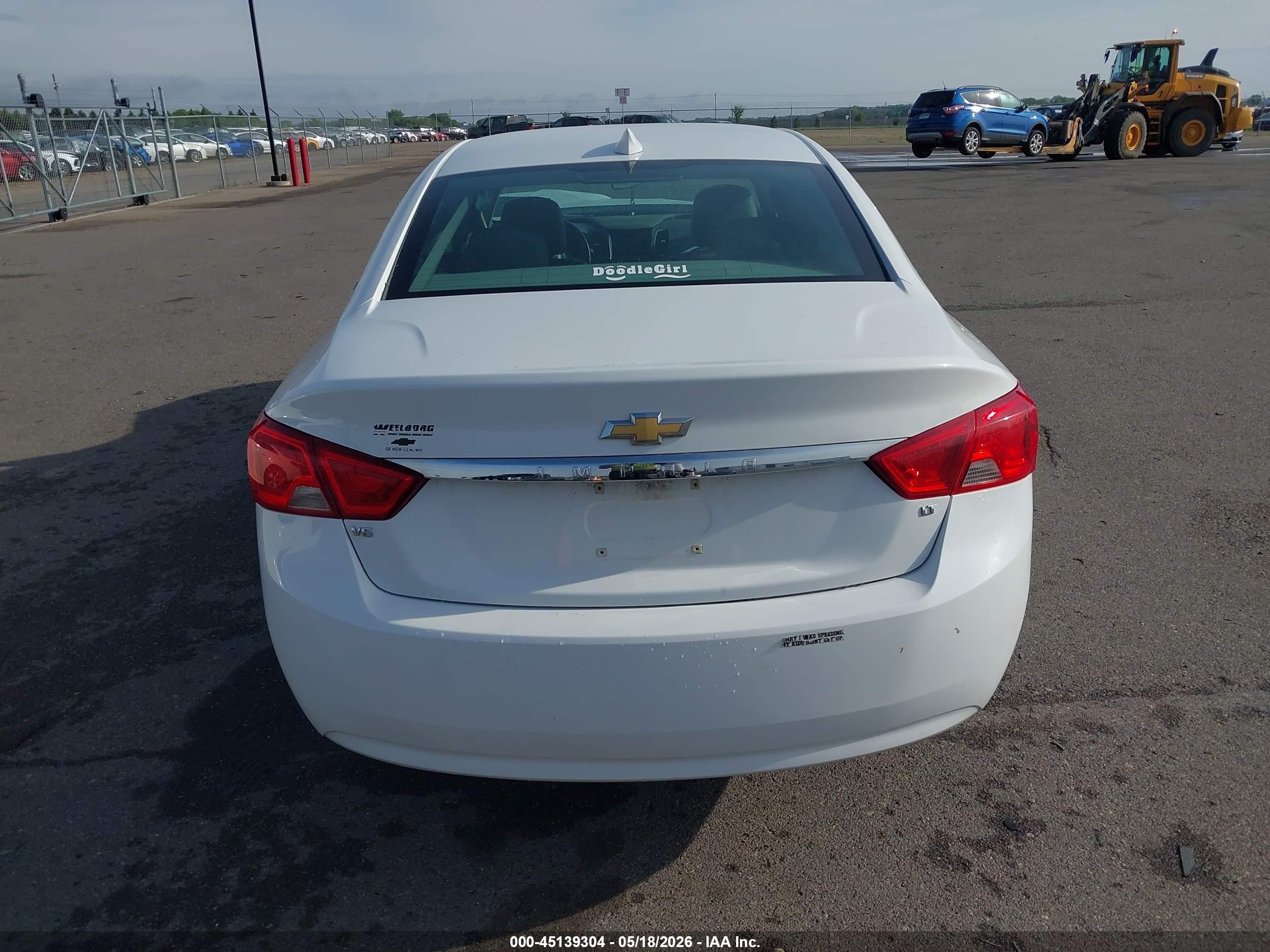 2015 Chevrolet Impala 2lt White vin: 2G1125S34F9202236
