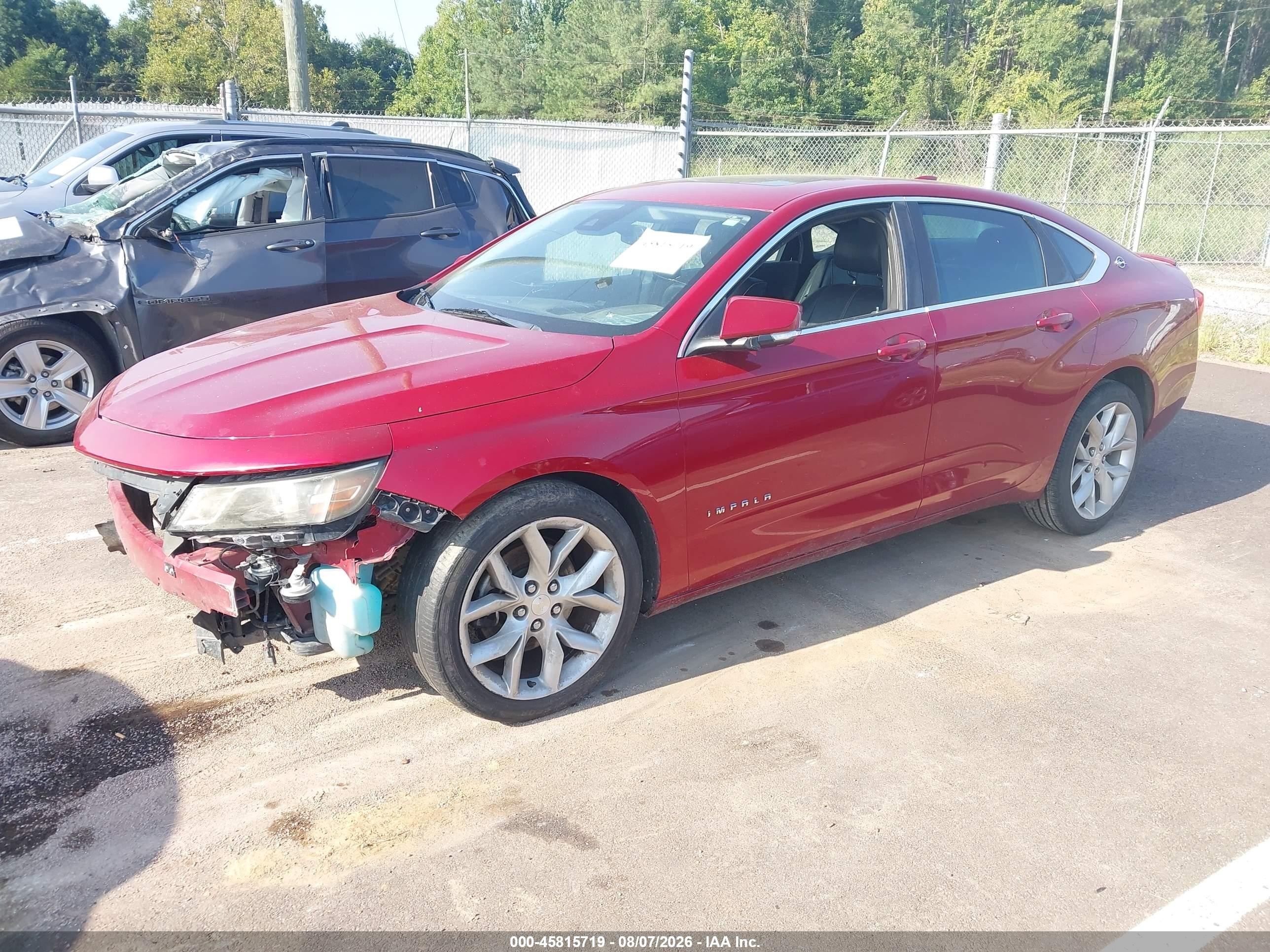 2015 Chevrolet Impala 2lt Burgundy vin: 2G1125S35F9100637