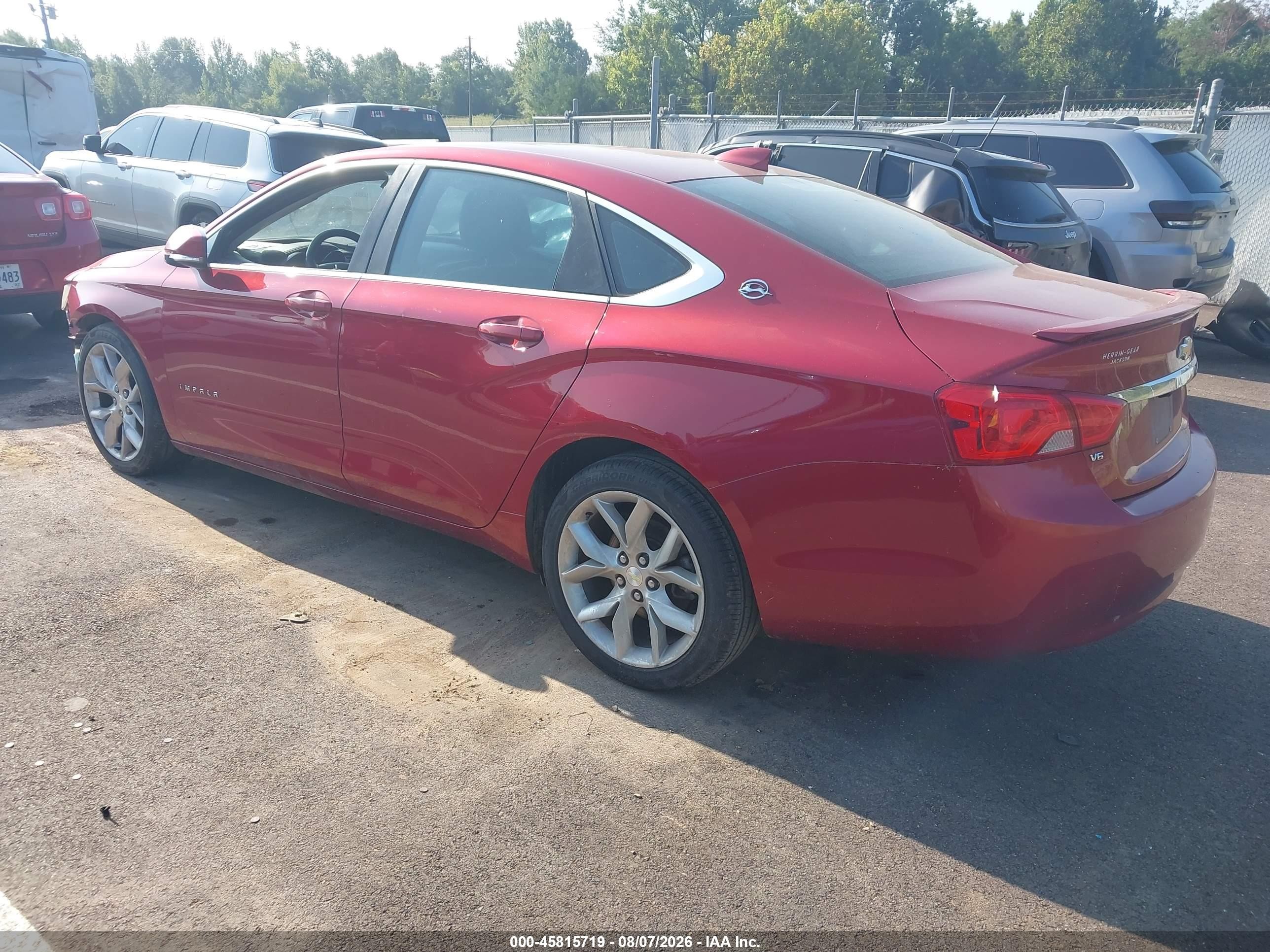 2015 Chevrolet Impala 2lt Burgundy vin: 2G1125S35F9100637