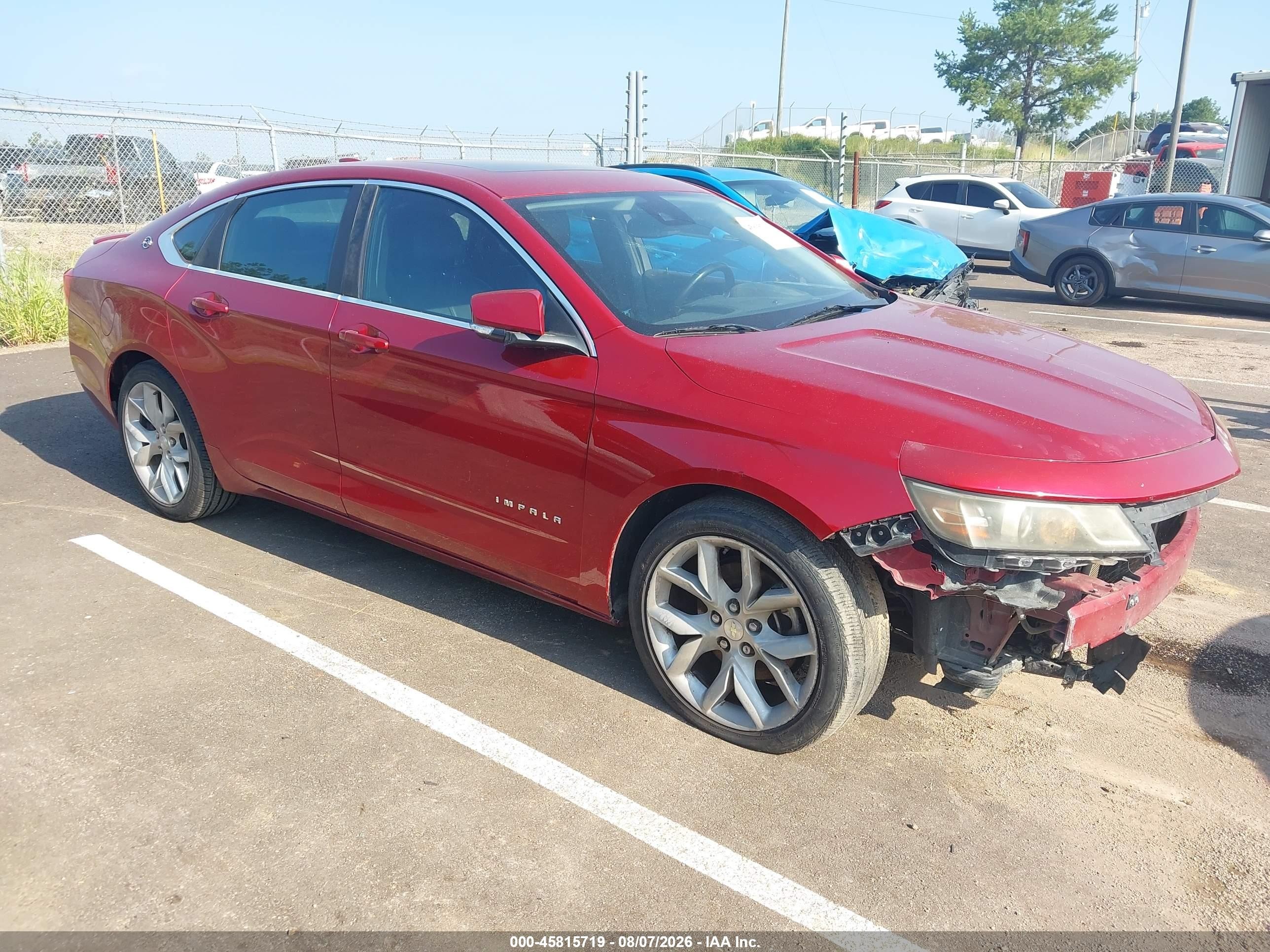 2015 Chevrolet Impala 2lt Burgundy vin: 2G1125S35F9100637