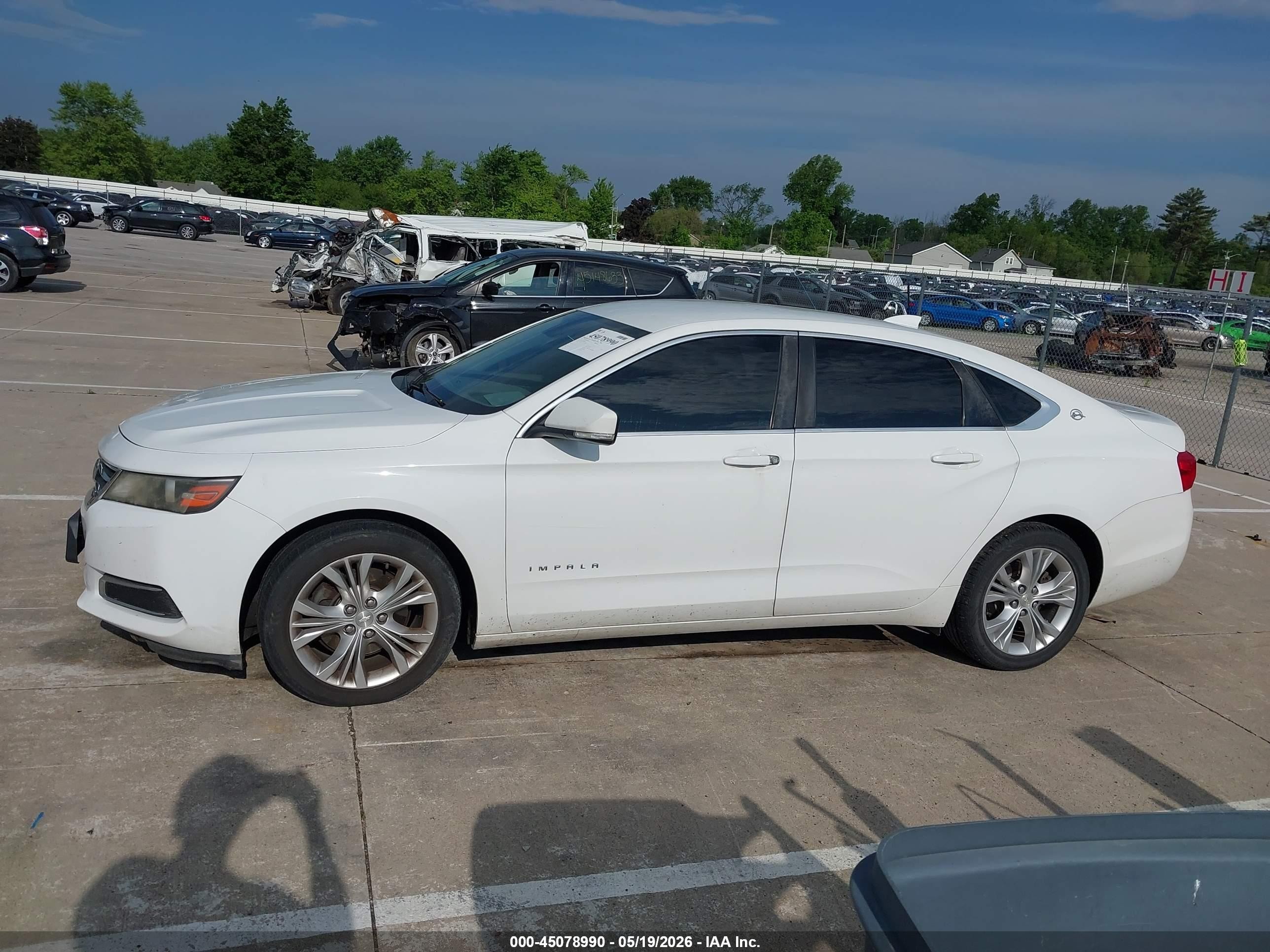 2015 Chevrolet Impala 2lt White vin: 2G1125S35F9101481