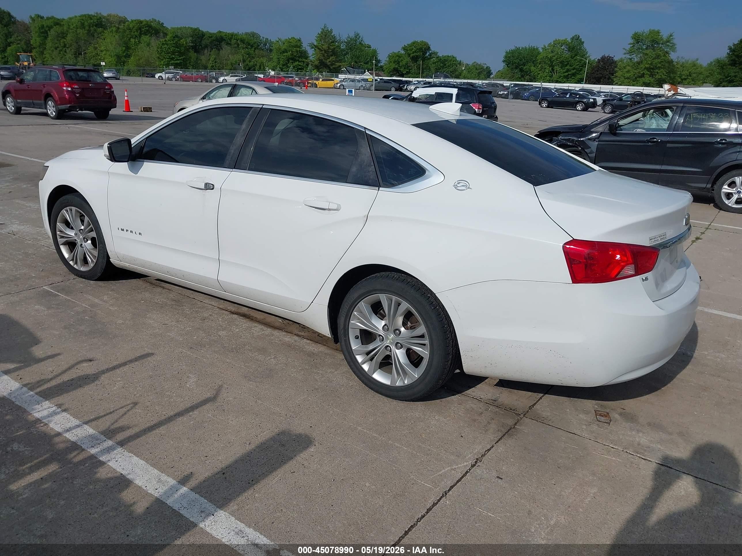 2015 Chevrolet Impala 2lt White vin: 2G1125S35F9101481